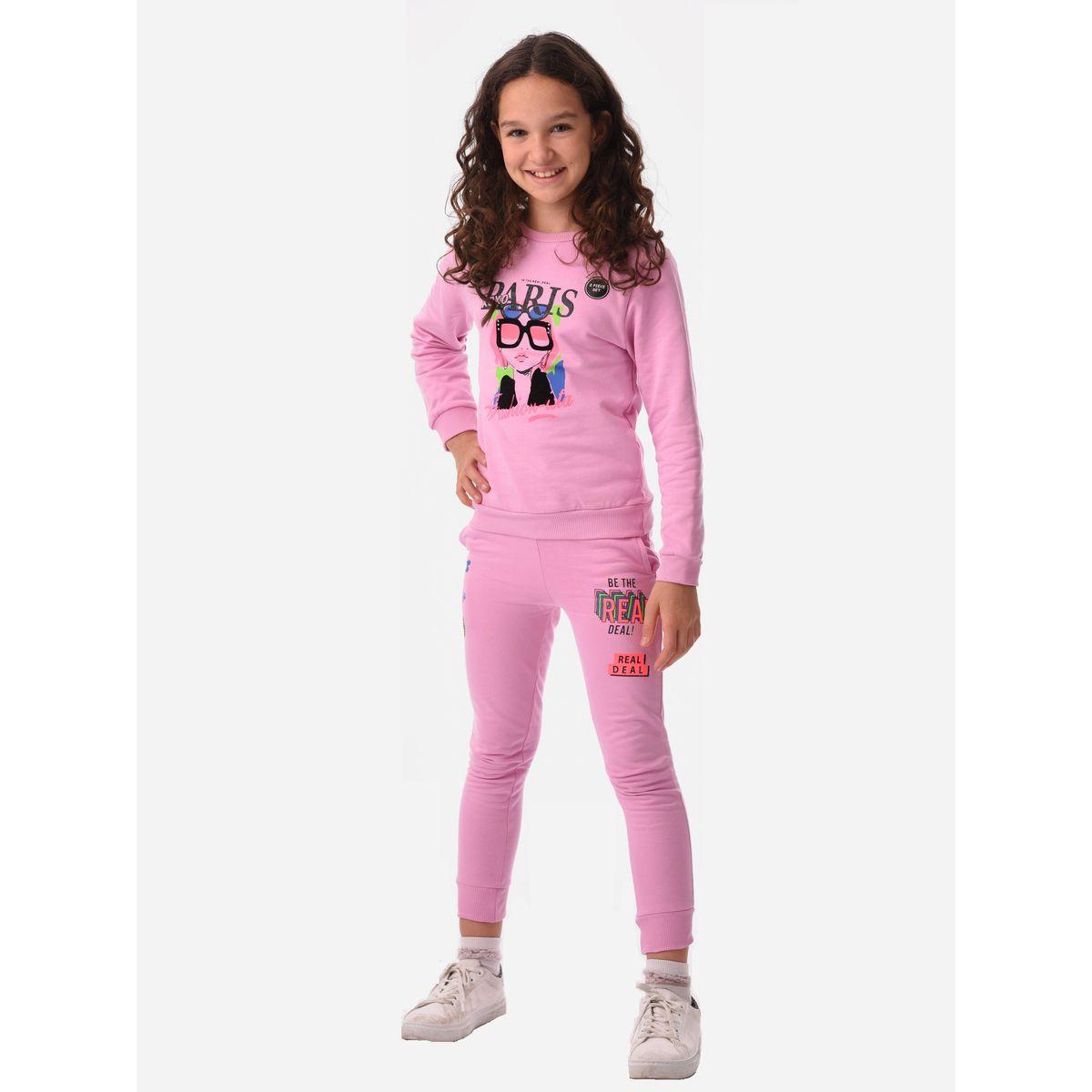 Urbasy X Styli  Girl Paris Graphic Sweatshirt & Joggers Set-girls-clothing-setsandcoords-image-1