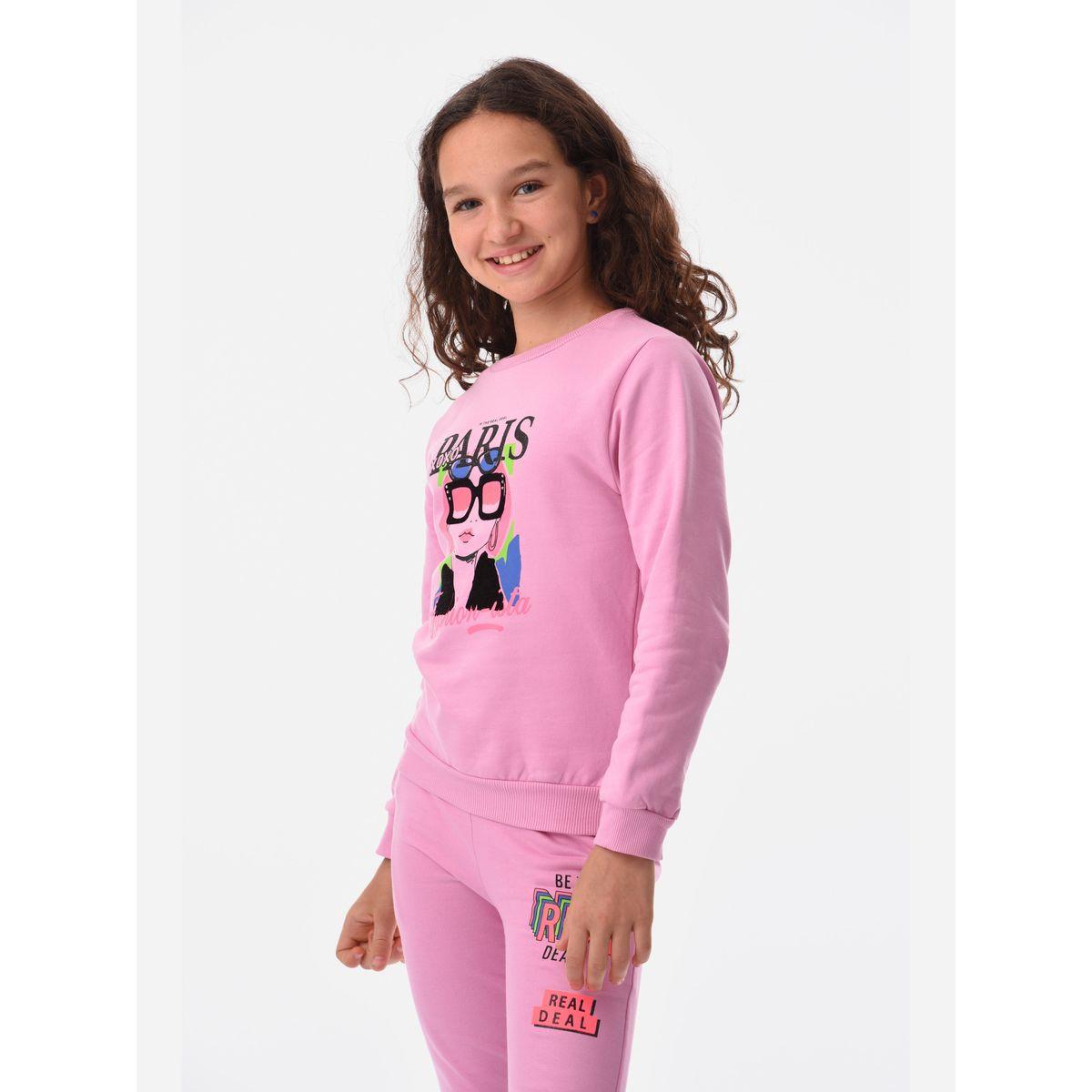 Urbasy X Styli  Girl Paris Graphic Sweatshirt & Joggers Set-girls-clothing-setsandcoords-image-3