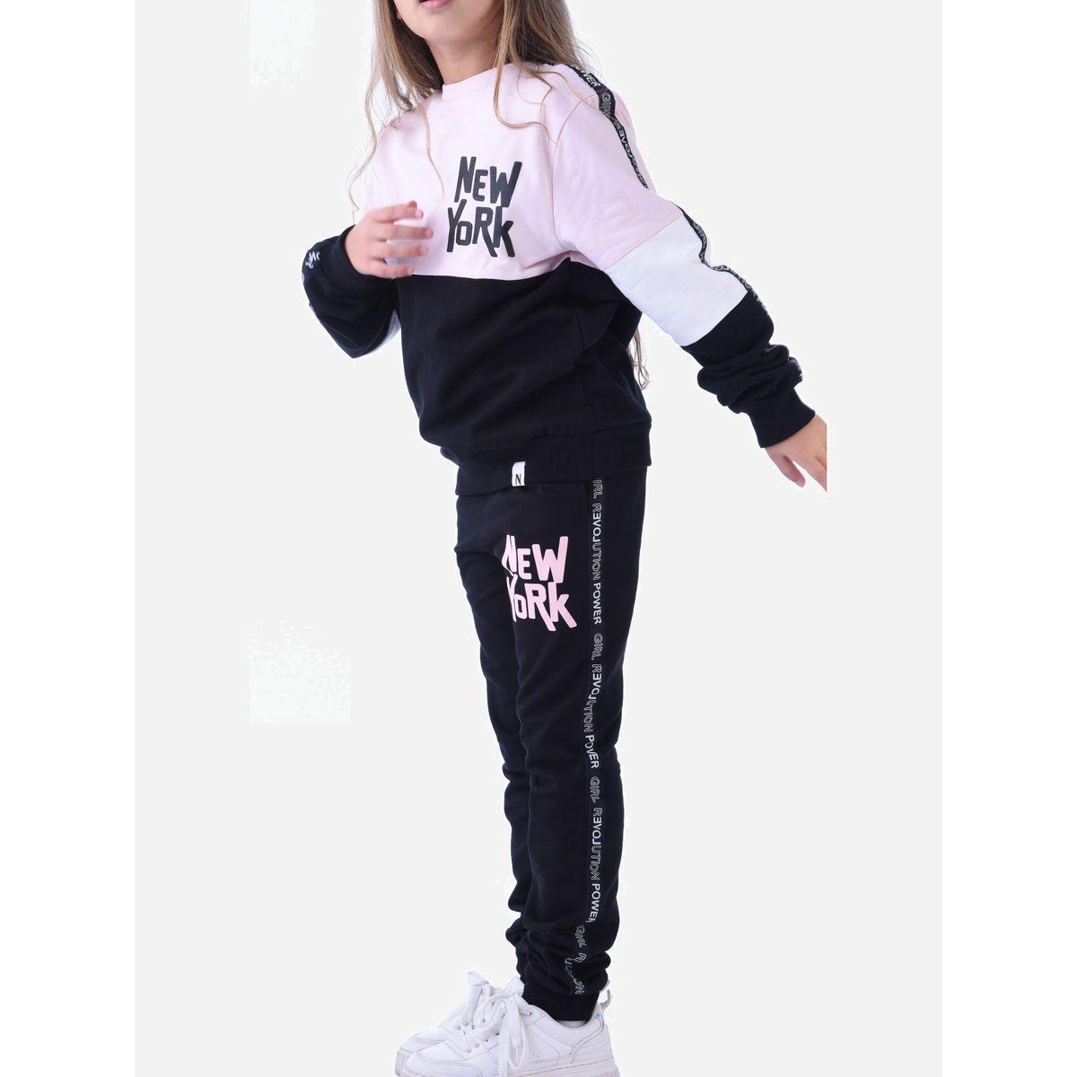 Urbasy X Styli  Color Block Printed Sweatshirt & Joggers Set-girls-clothing-setsandcoords-image-3