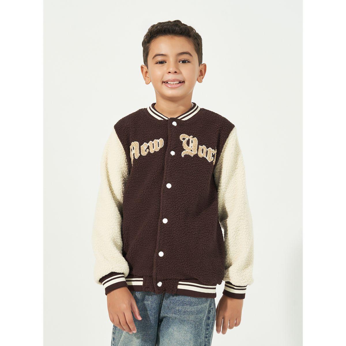 Styli Embroidered Colorblock Varsity Jacket-boys-clothing-jacketsandcoats-image-1