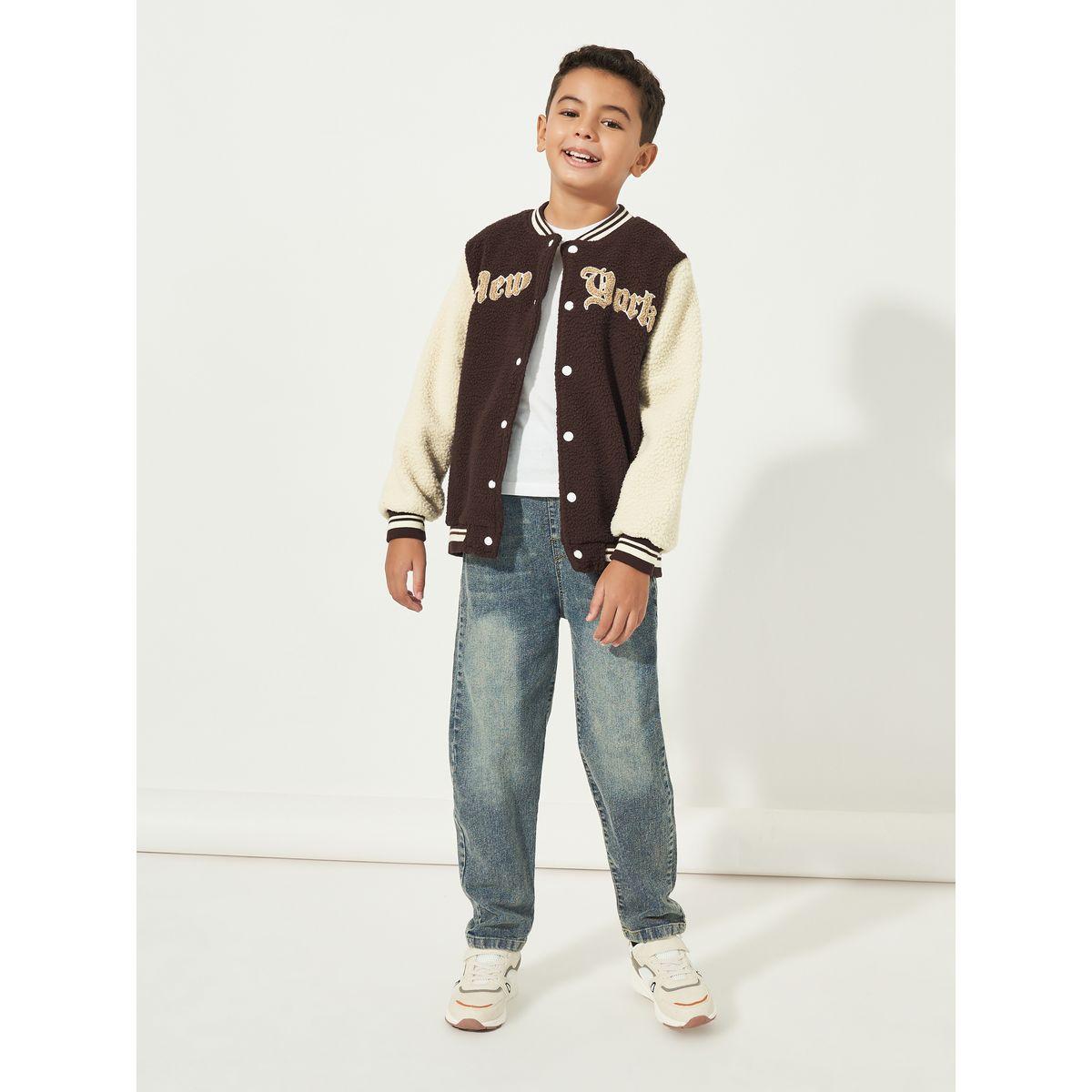 Styli Embroidered Colorblock Varsity Jacket-boys-clothing-jacketsandcoats-image-2