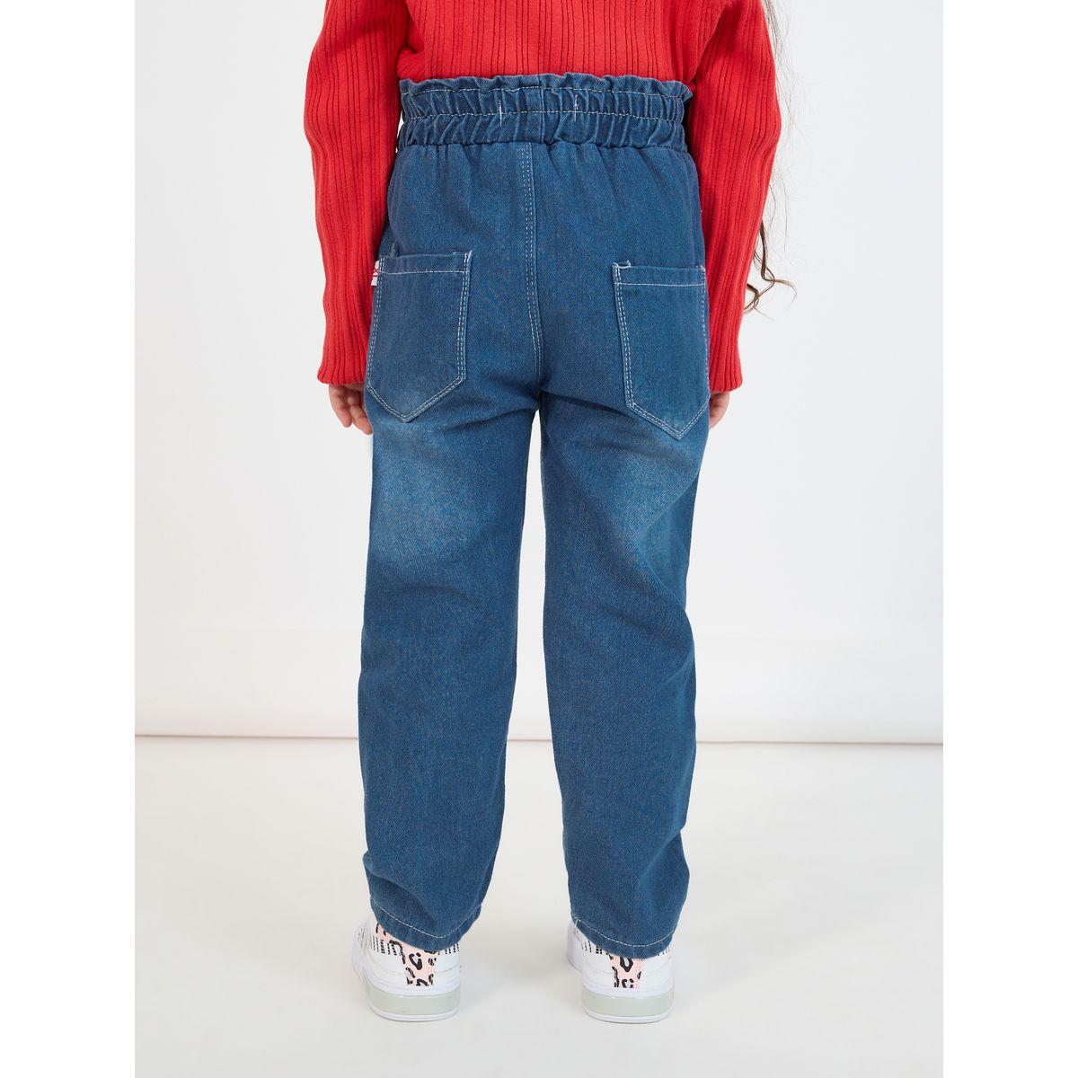 Styli Wash Tapered High Rise Jeans with Pockets-girls-clothing-bottoms-jeansandjeggings-image-4