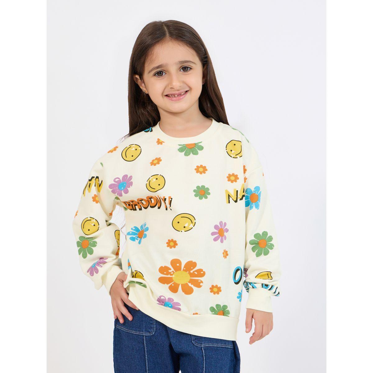 سويت شيرت فضفاض مطبع بالكامل-girls-clothing-winterwear-sweatshirts-image-1