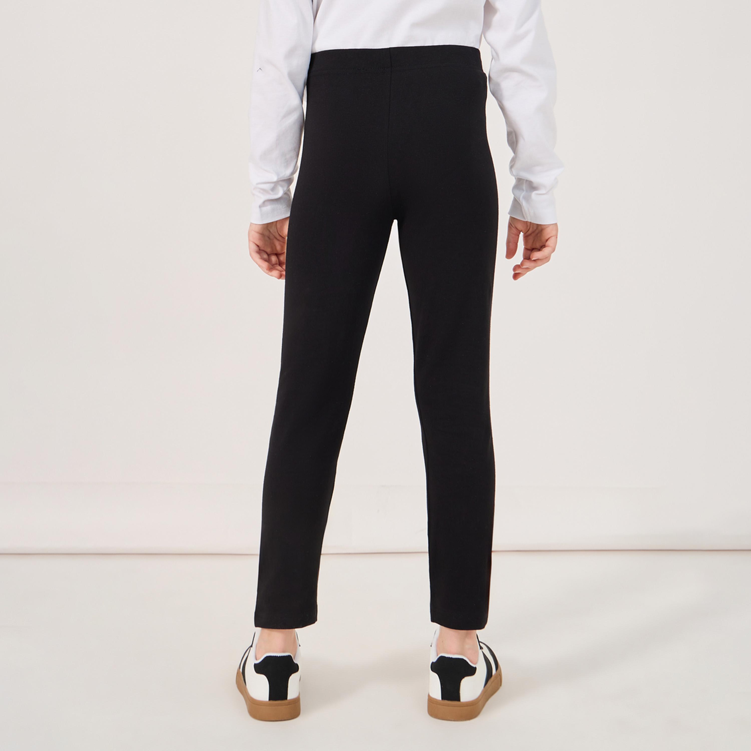 ستايلي - ليقنز سادة مع حزام خصر مطاطي-girls-clothing-bottoms-leggings-image-4
