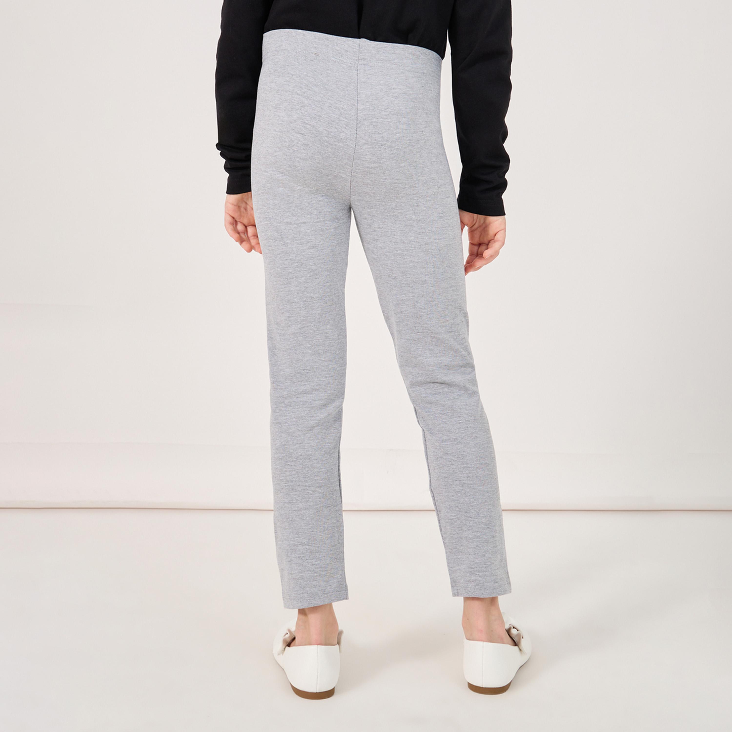 ستايلي - ليقنز سادة مع حزام خصر مطاطي-girls-clothing-bottoms-leggings-image-4