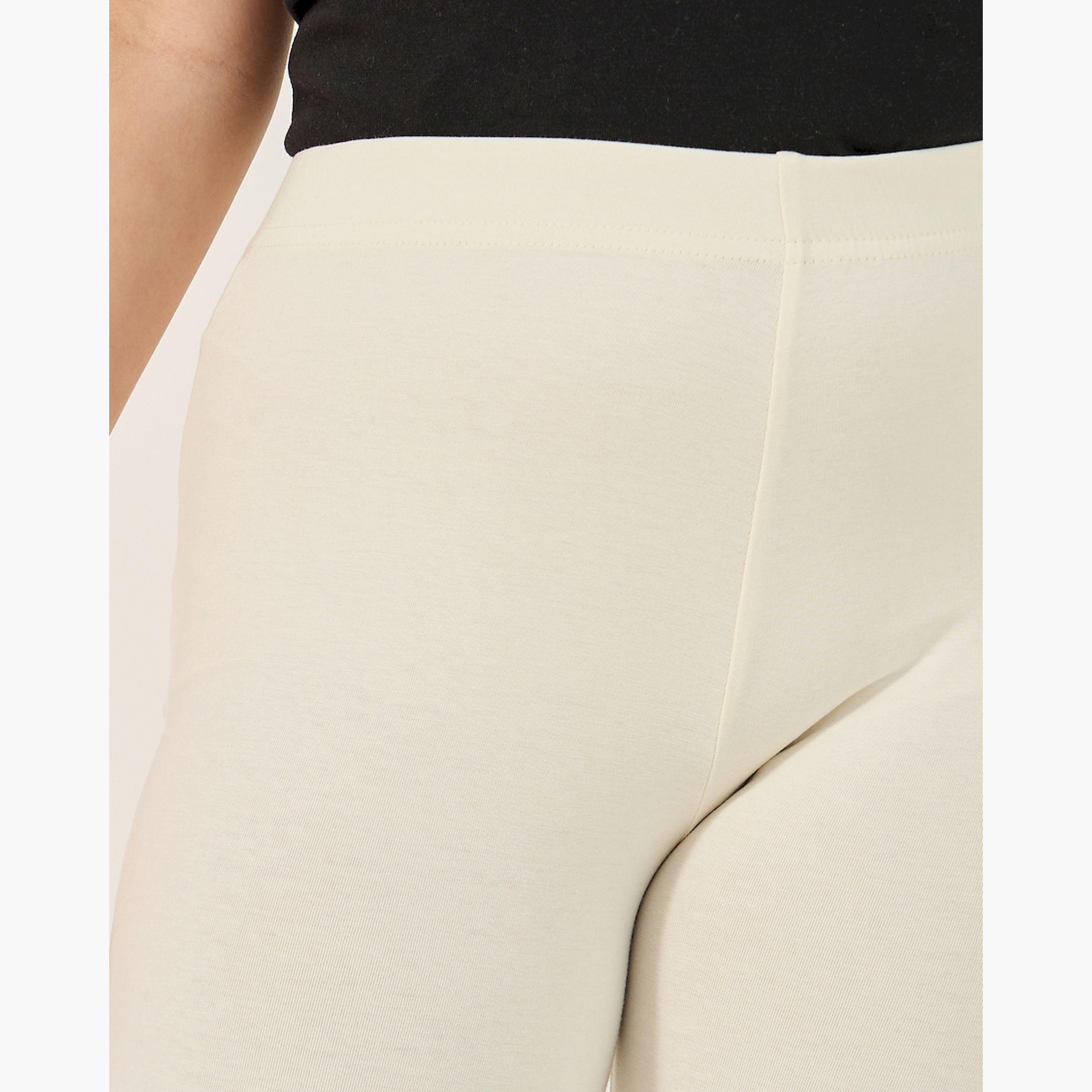 Styli Solid Elastic Waistband Leggings-girls-clothing-bottoms-leggings-image-3