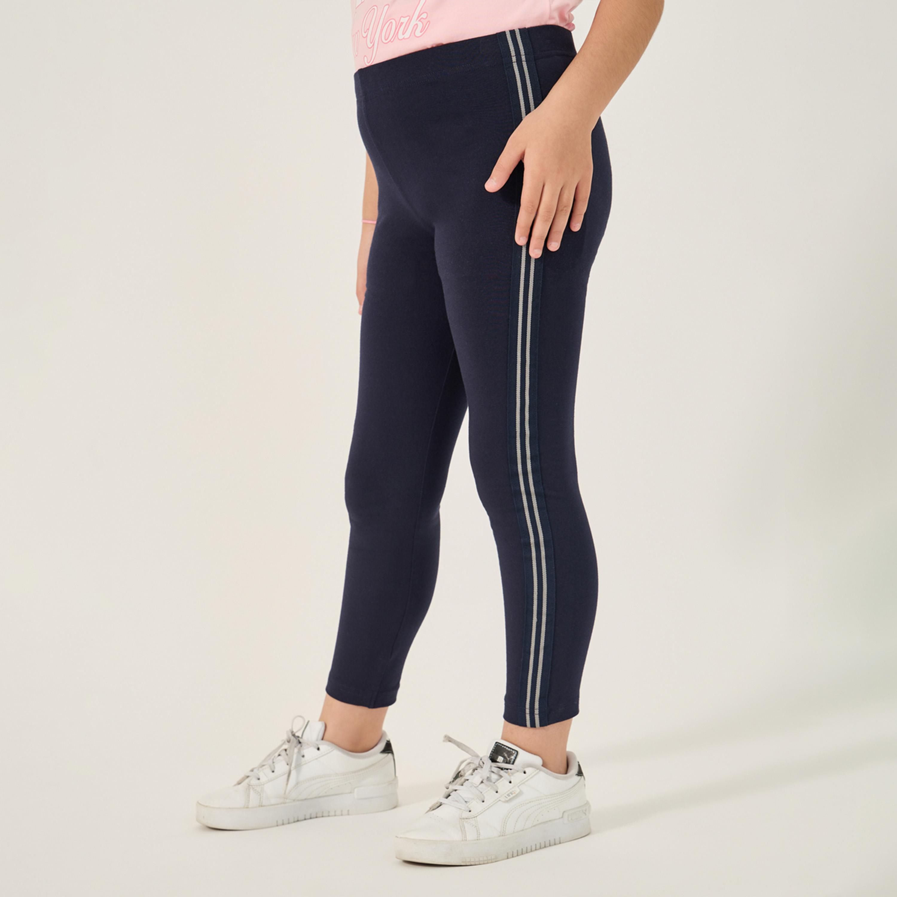 Styli Ankle Length Legging with Side Tape-girls-clothing-bottoms-leggings-image-1