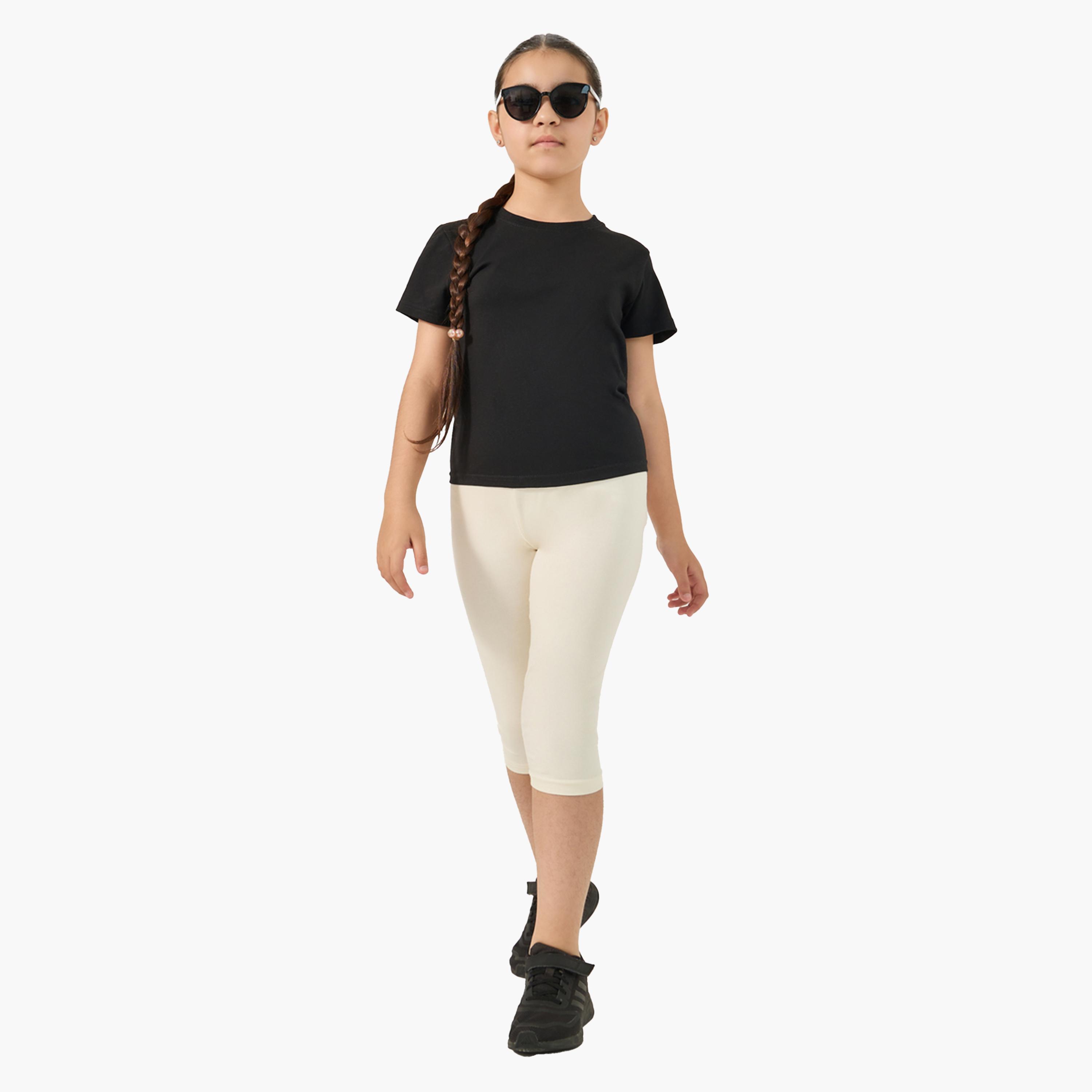 ستايلي-  بنطال كابري ضيق بخصر مطاطي-girls-clothing-bottoms-leggings-image-2