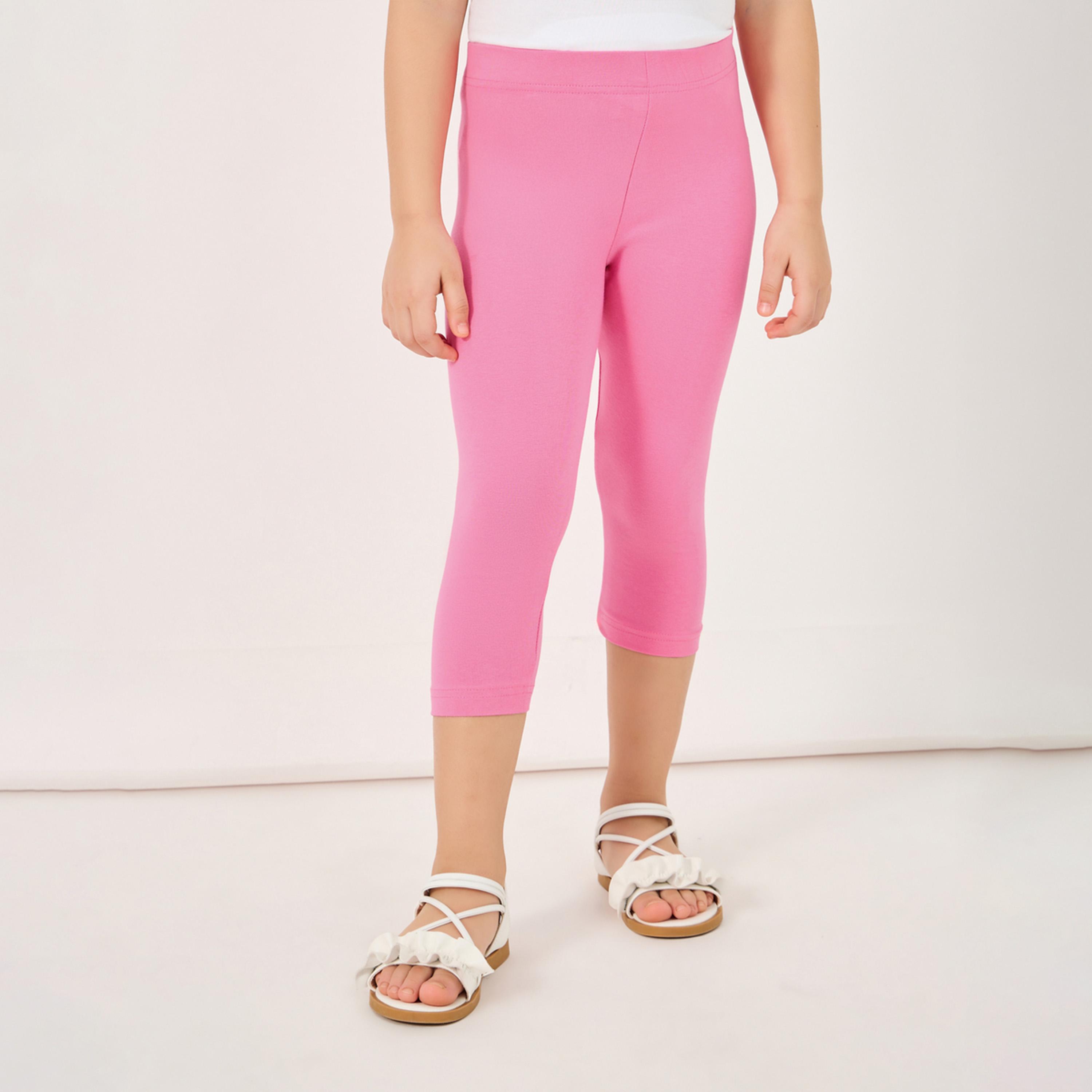 ستايلي - ليقنز برمودا أساسي بخصر مطاطي-girls-clothing-bottoms-leggings-image-1