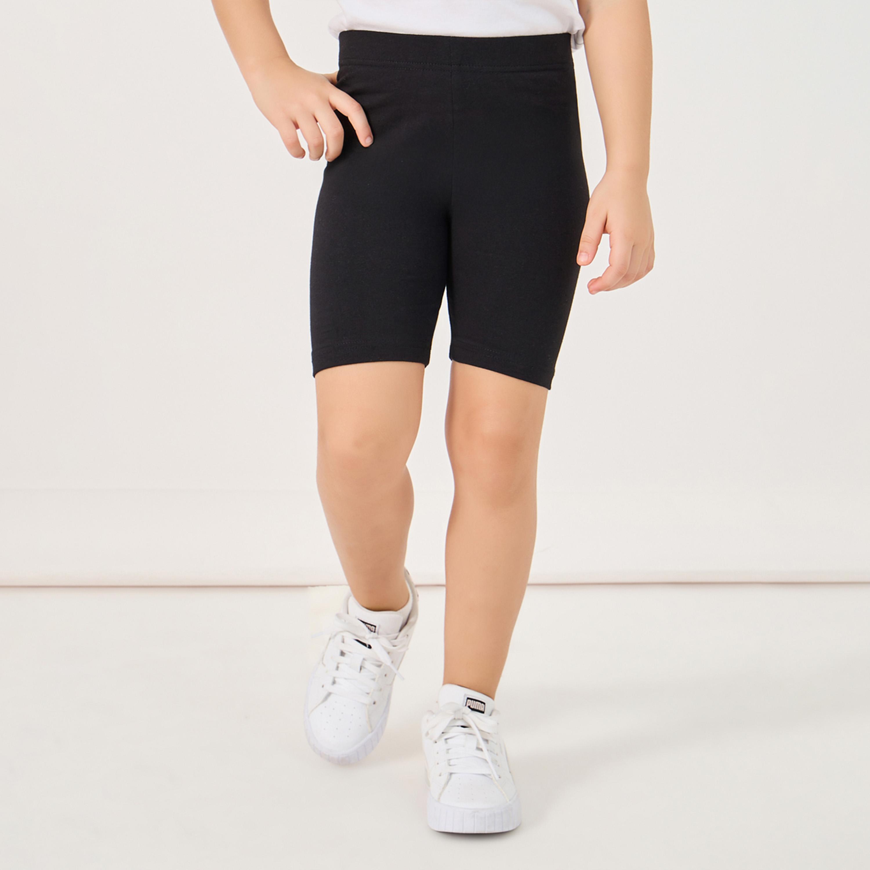 ستايلي - شورت ركوب الدراجات من القطن السادة-girls-clothing-bottoms-leggings-image-1