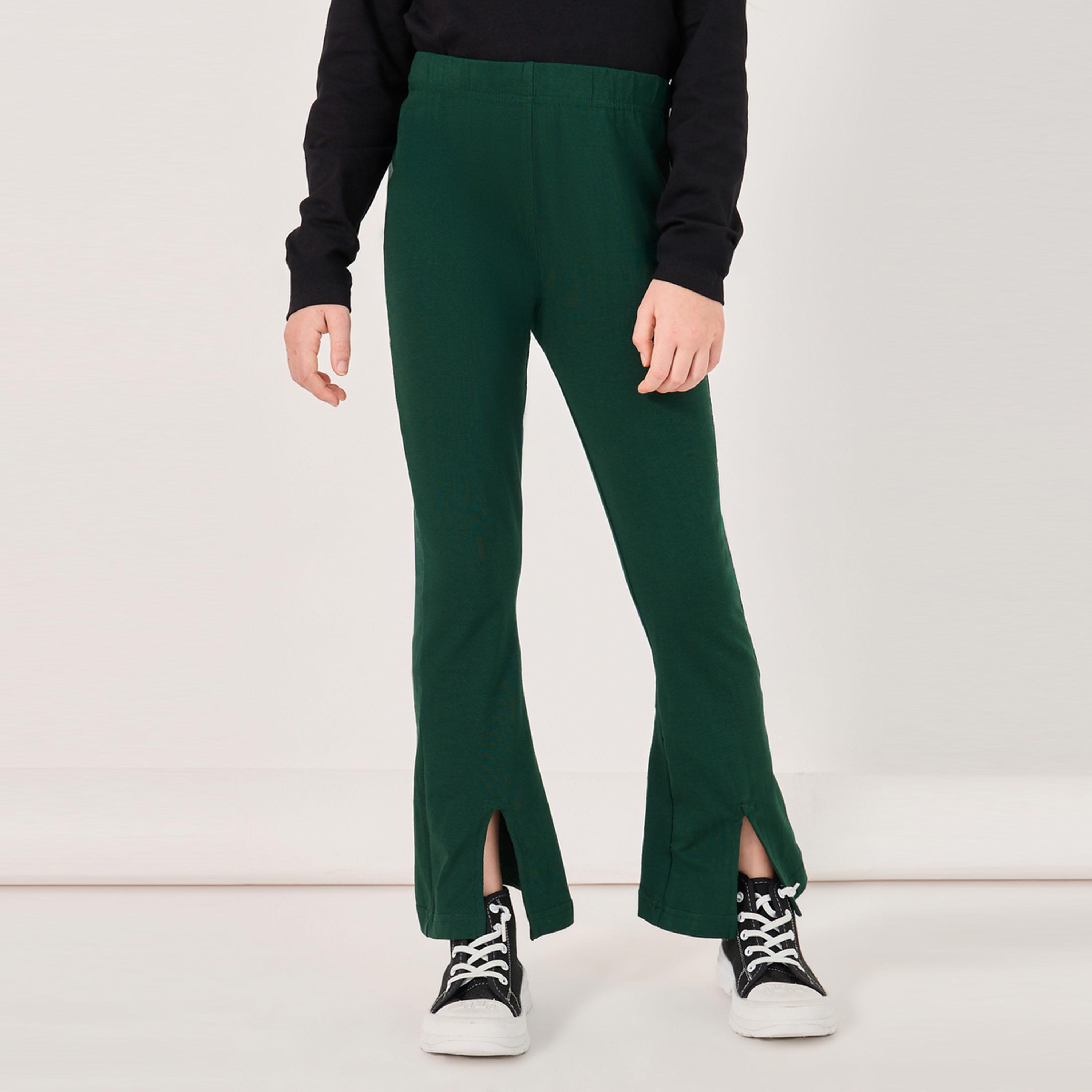 Styli Front Split Detail Solid Leggings-girls-clothing-bottoms-leggings-image-1