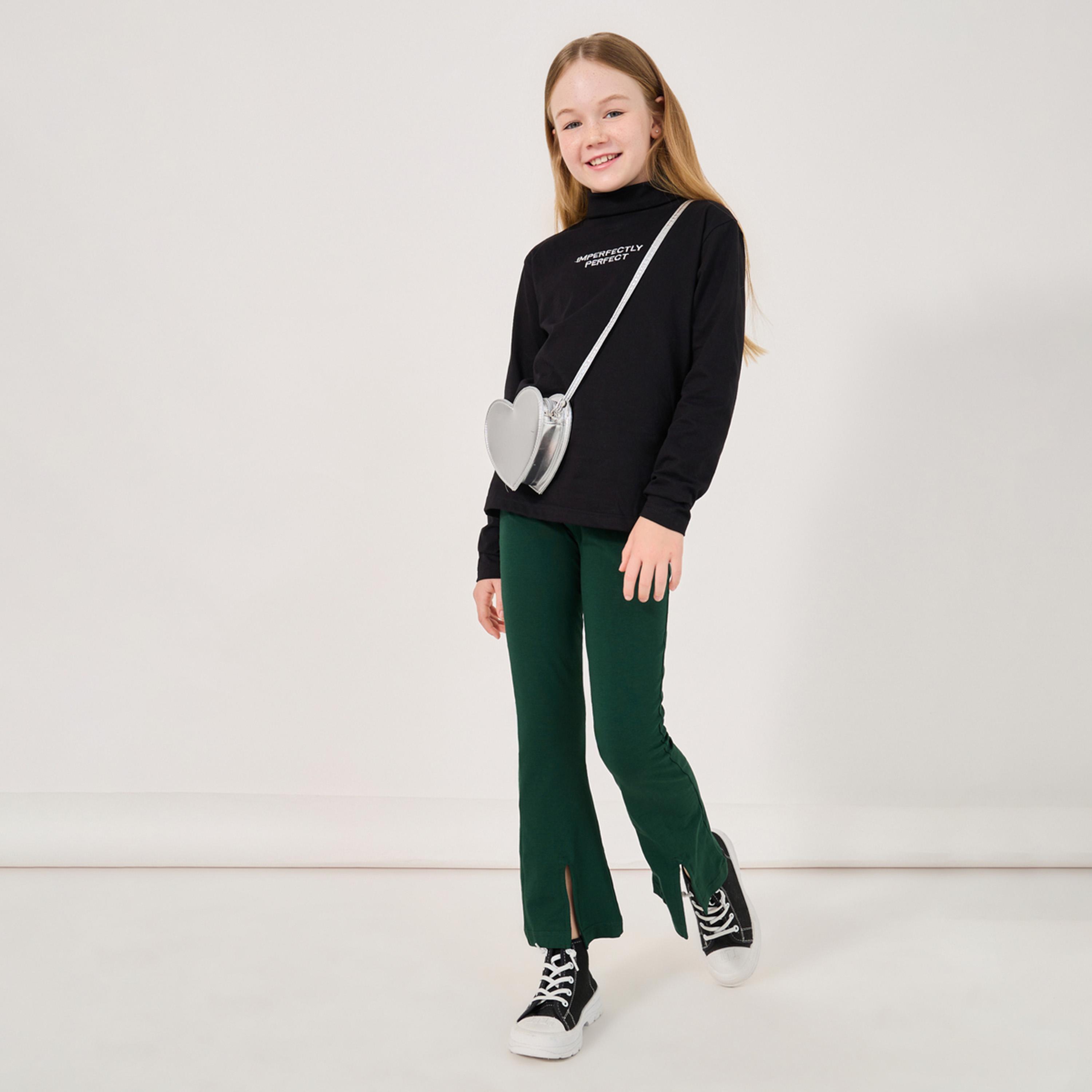 Styli Front Split Detail Solid Leggings-girls-clothing-bottoms-leggings-image-2