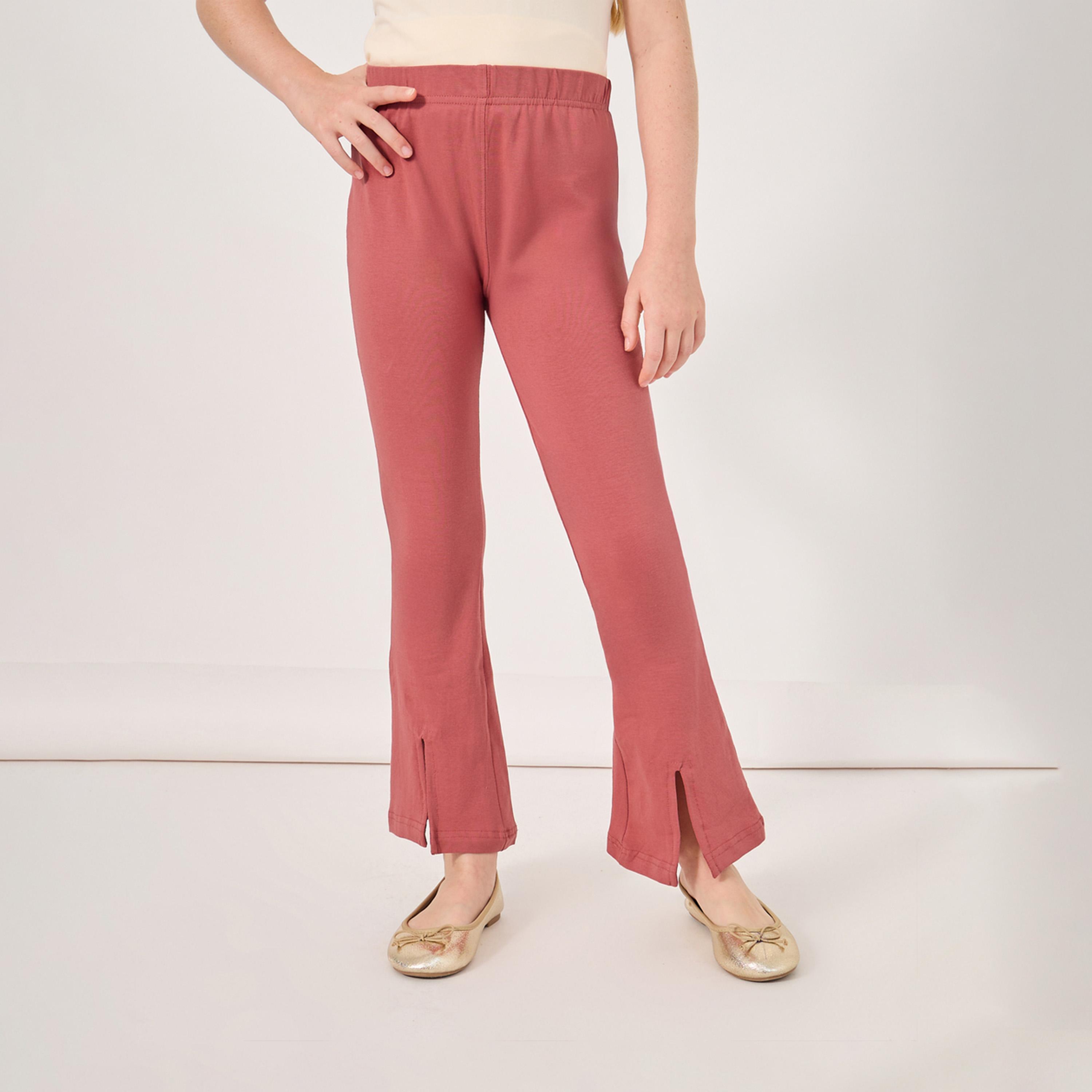 Styli Front Split Detail Solid Leggings-girls-clothing-bottoms-leggings-image-1