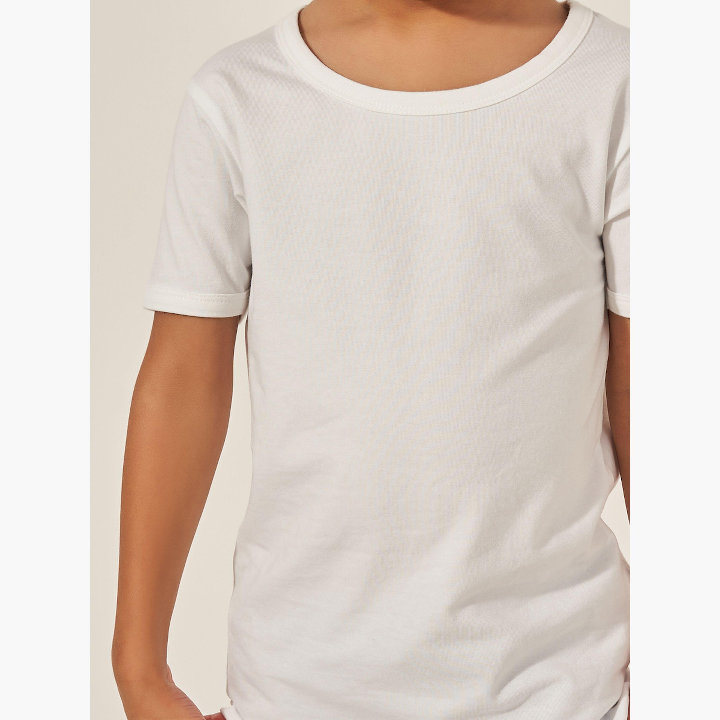 Styli Pack of 2 - Solid Short Sleeve Vest-boys-clothing-innerwear-image-4