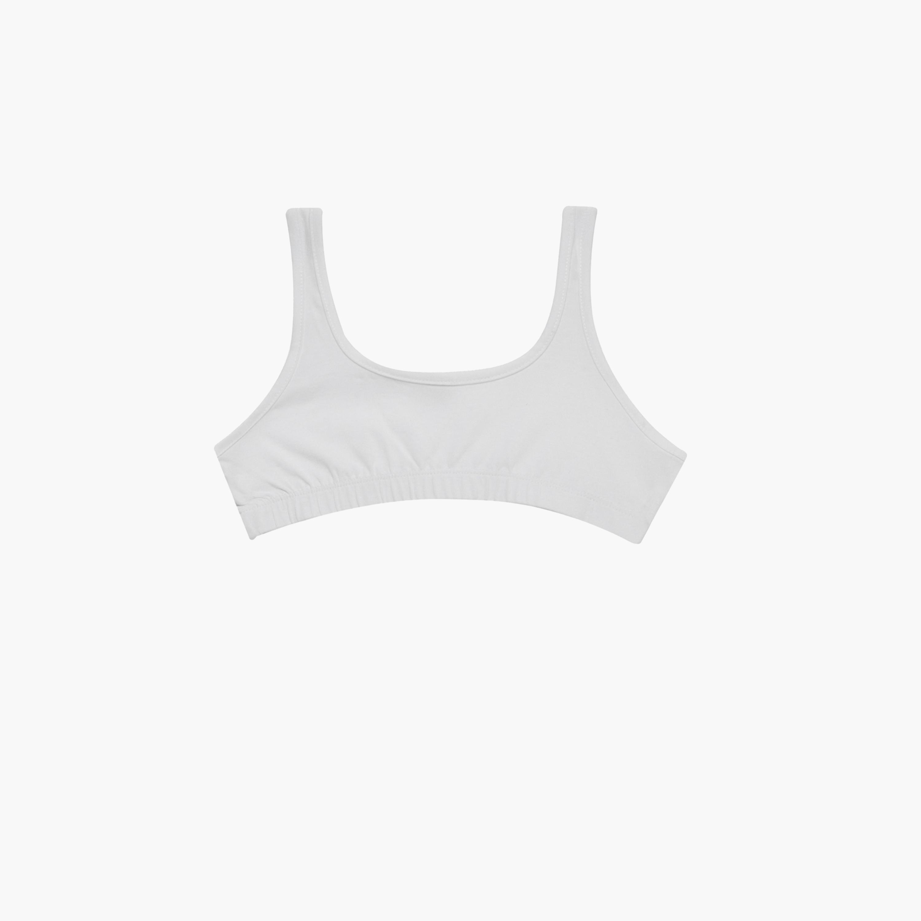 ستايلي - طقم قطعتين - بلوزة قصيرة سادة برقبة دائرية-girls-clothing-innerwear-image-2