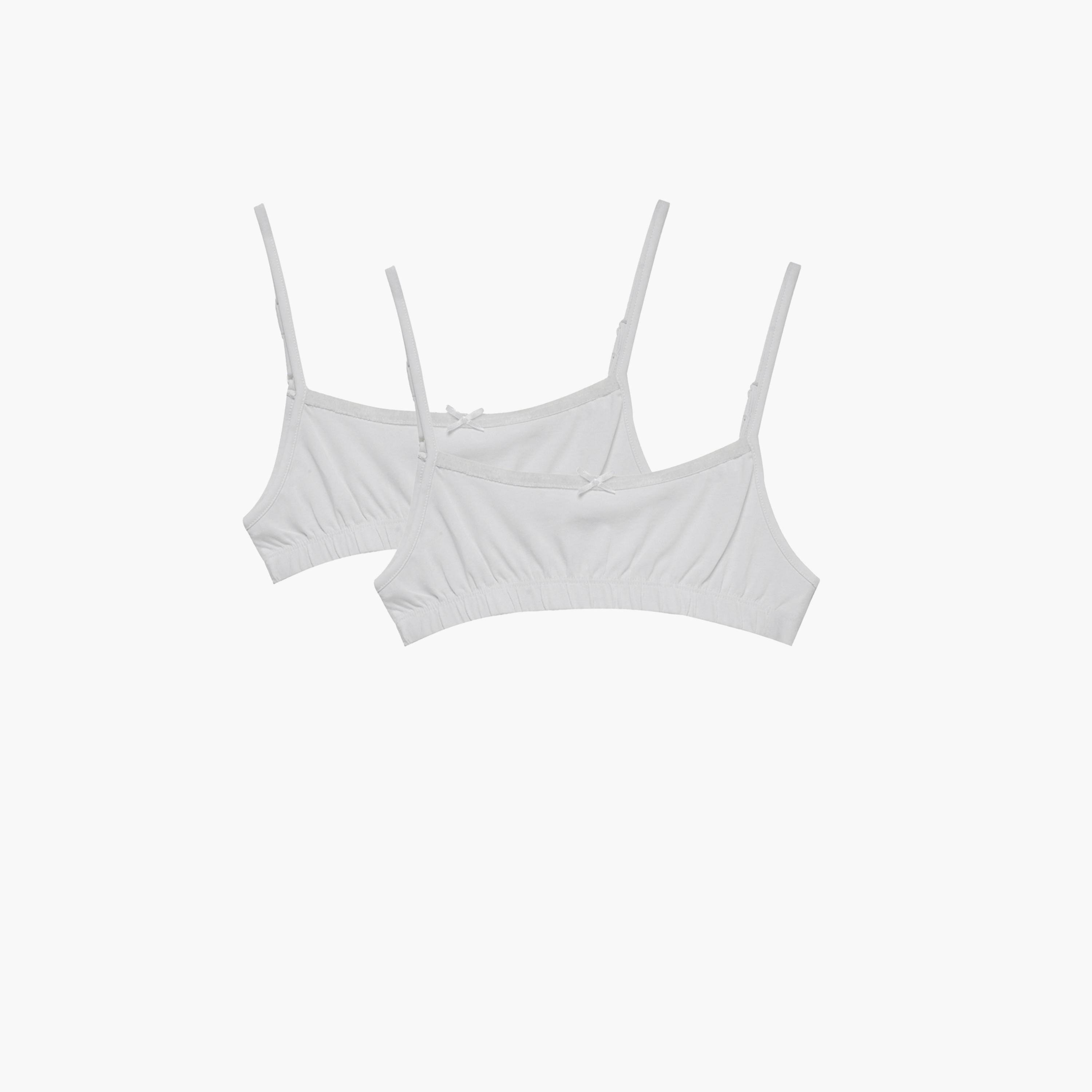 ستايلي - طقم قطعتين - بلوزة قصيرة سادة بأشرطة-girls-clothing-innerwear-image-1