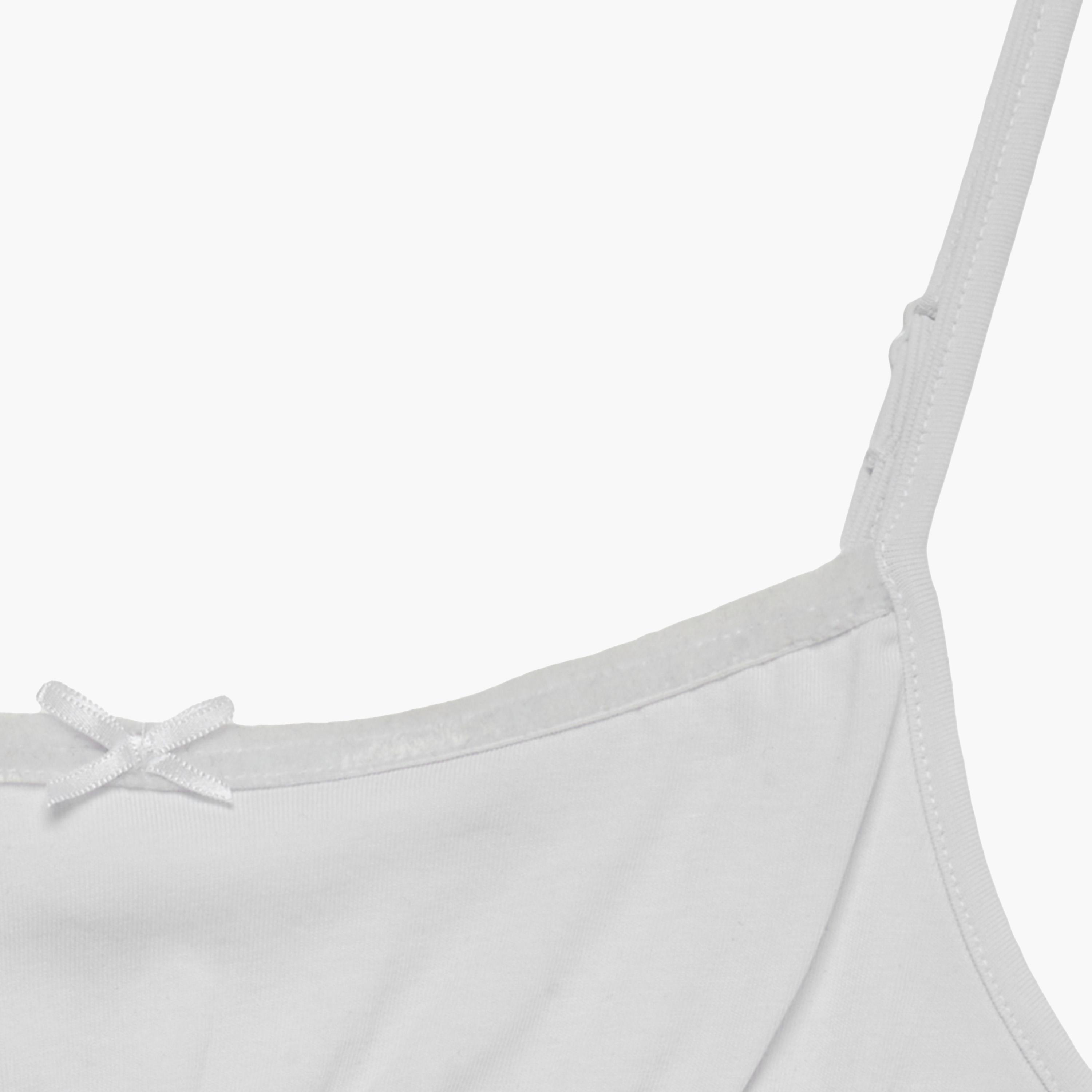 ستايلي - طقم قطعتين - بلوزة قصيرة سادة بأشرطة-girls-clothing-innerwear-image-3