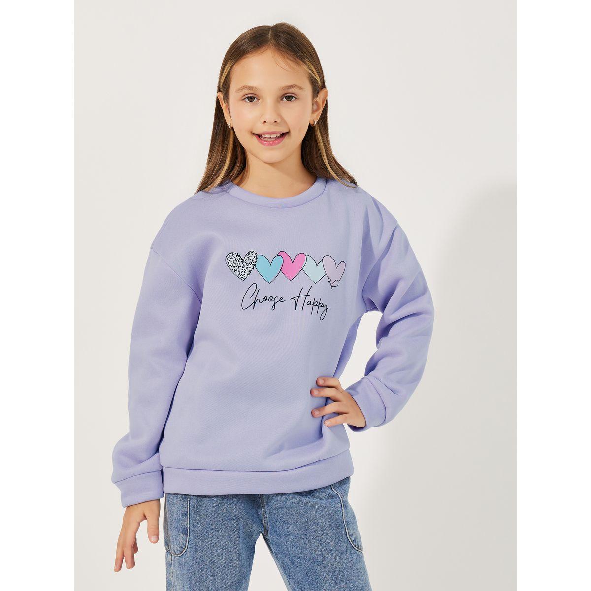 Styli Regular Fit Heart Print Sweatshirt-girls-clothing-winterwear-sweatshirts-image-1
