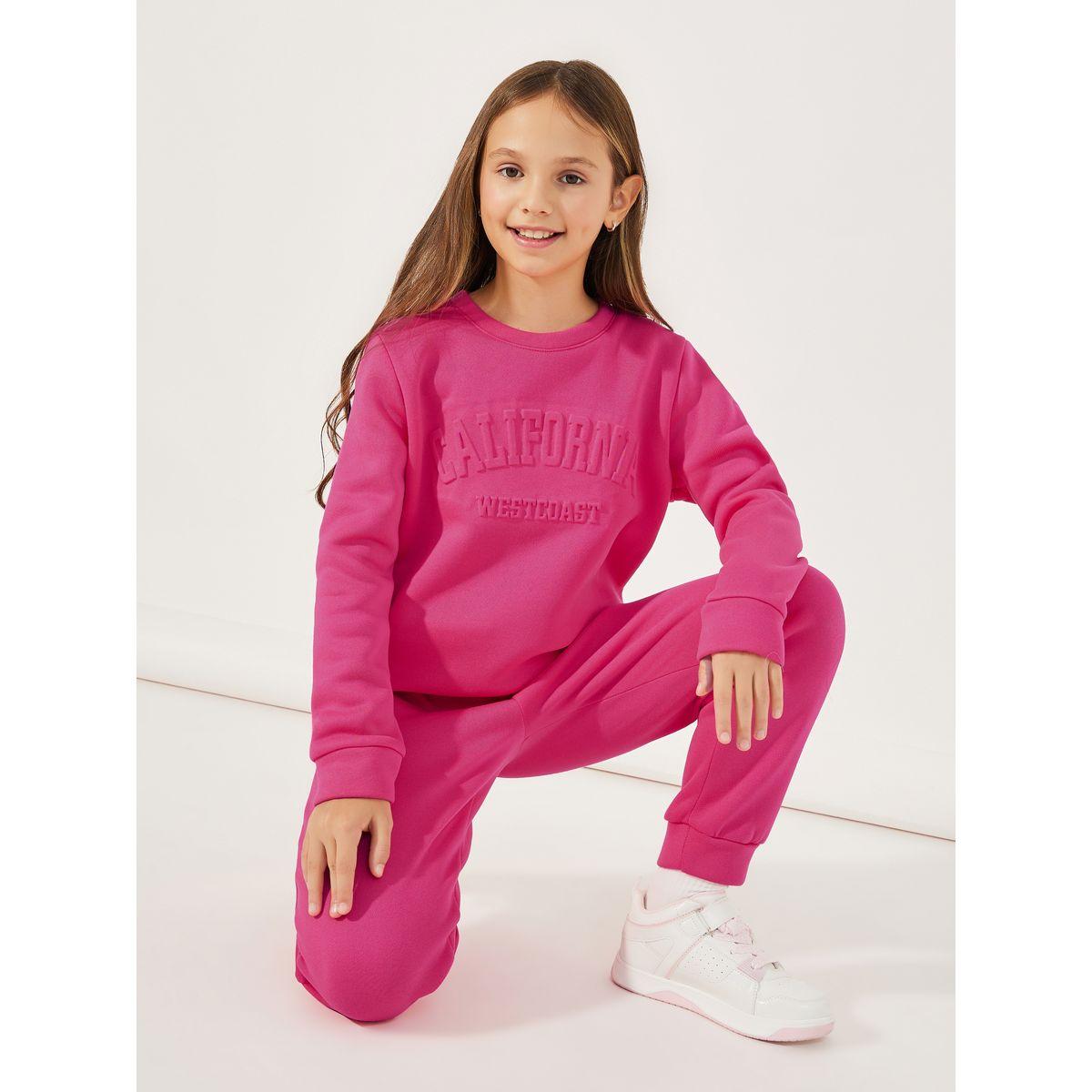 مجموعة من جوغر مع سويت شيرت بياقة دائرية-girls-clothing-setsandcoords-image-1