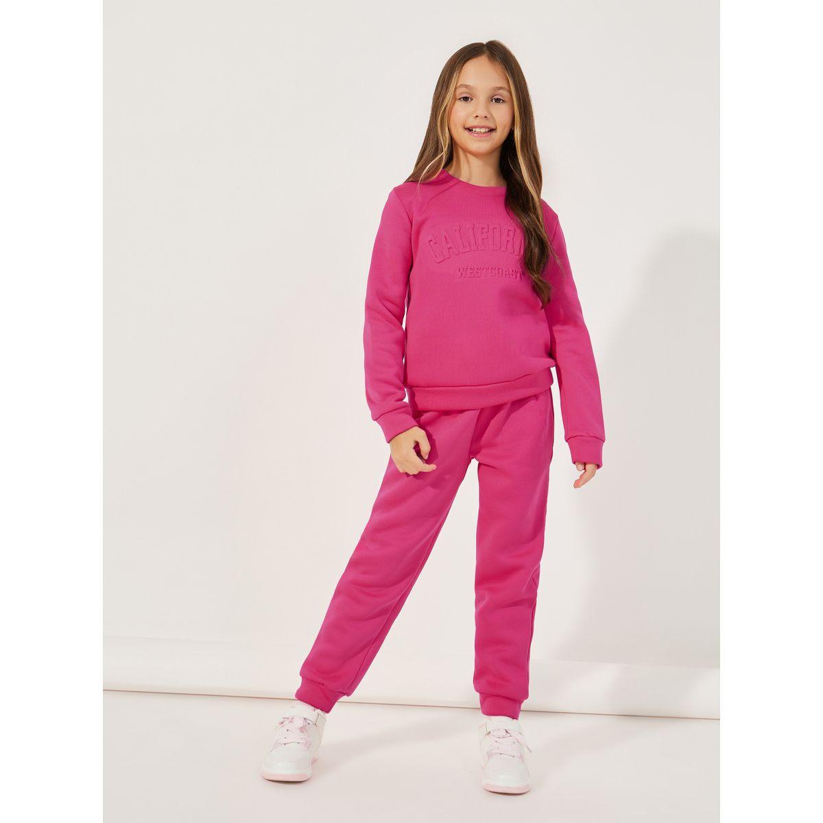 مجموعة من جوغر مع سويت شيرت بياقة دائرية-girls-clothing-setsandcoords-image-2
