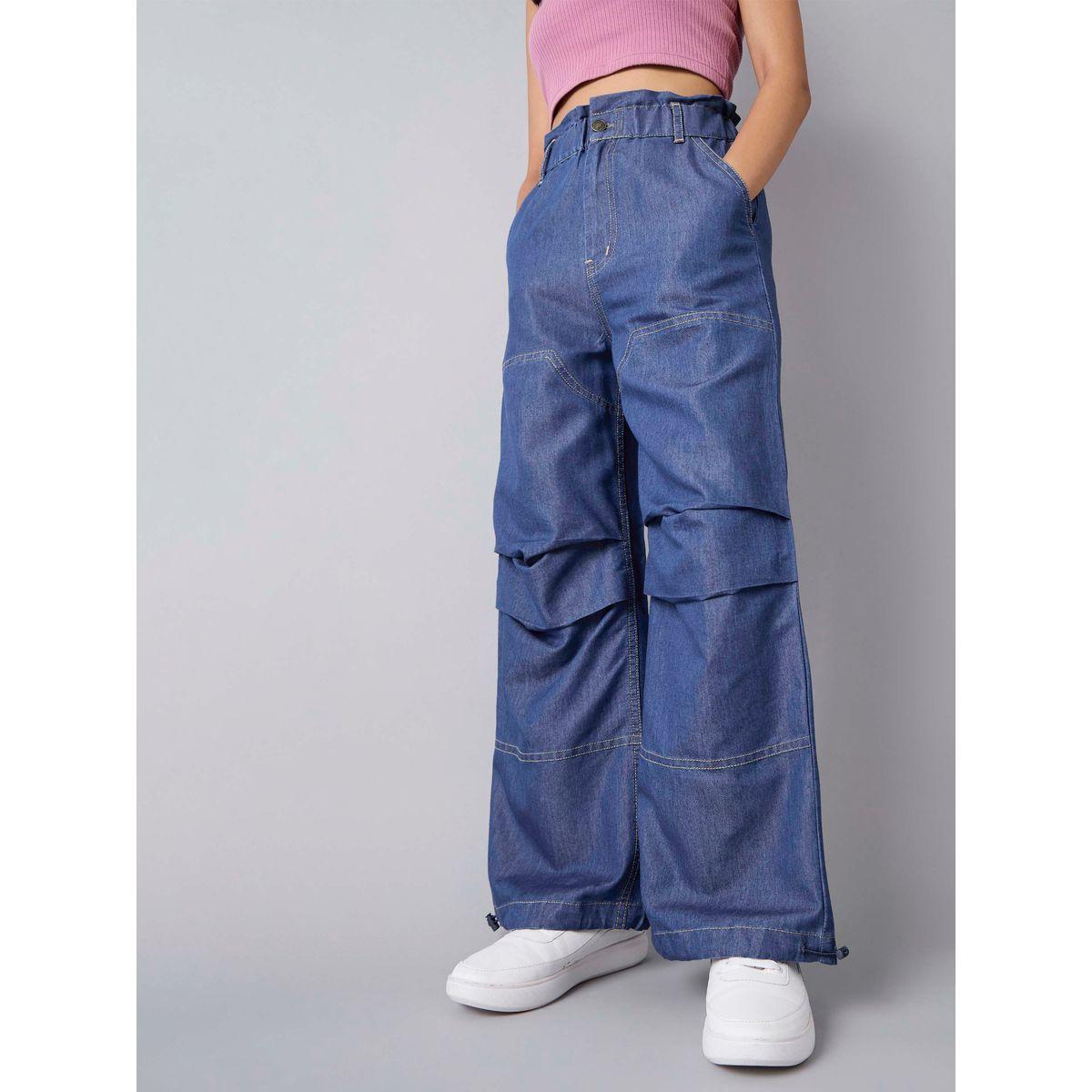 Noh-Voh X Styli  Panelled Acid Wash Cargo Jeans-girls-clothing-bottoms-jeansandjeggings-image-3