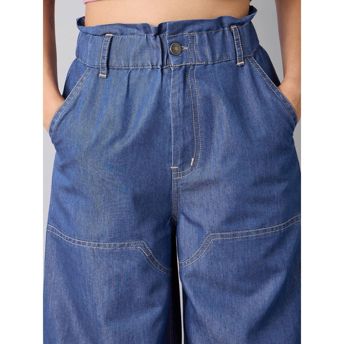 جينز كارجو بتداخلات مٌتباينة وتفاصيل مشطوفة نوه-فوه × ستايلي-girls-clothing-bottoms-jeansandjeggings-image-4