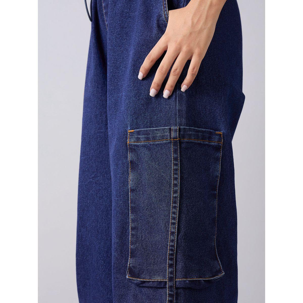 Noh-Voh X Styli  Panelled Acid Wash Side Pocket Cargo Jeans-girls-clothing-bottoms-jeansandjeggings-image-5