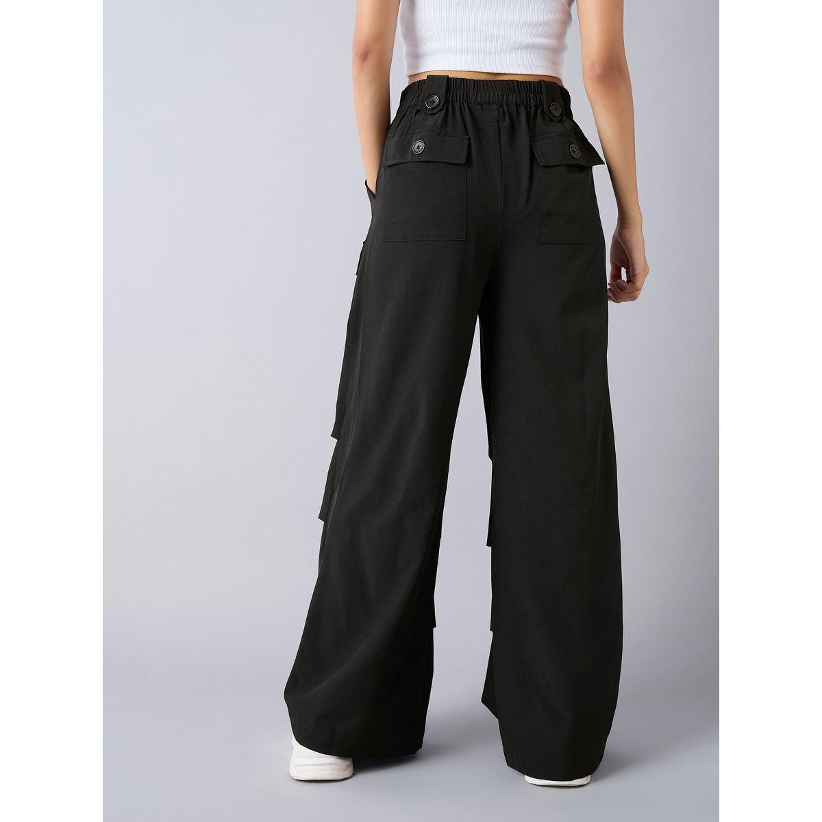 Noh-Voh X Styli  Panelled Parachute Cargos Pants-girls-clothing-bottoms-trousers-image-5