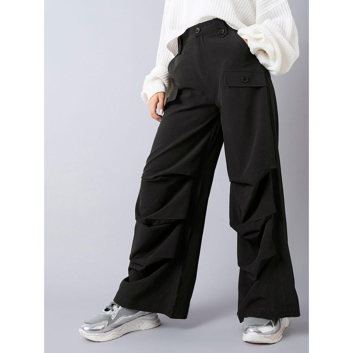 Noh-Voh X Styli  Panelled Parachute Cargos Pants-girls-clothing-bottoms-trousers-image-6