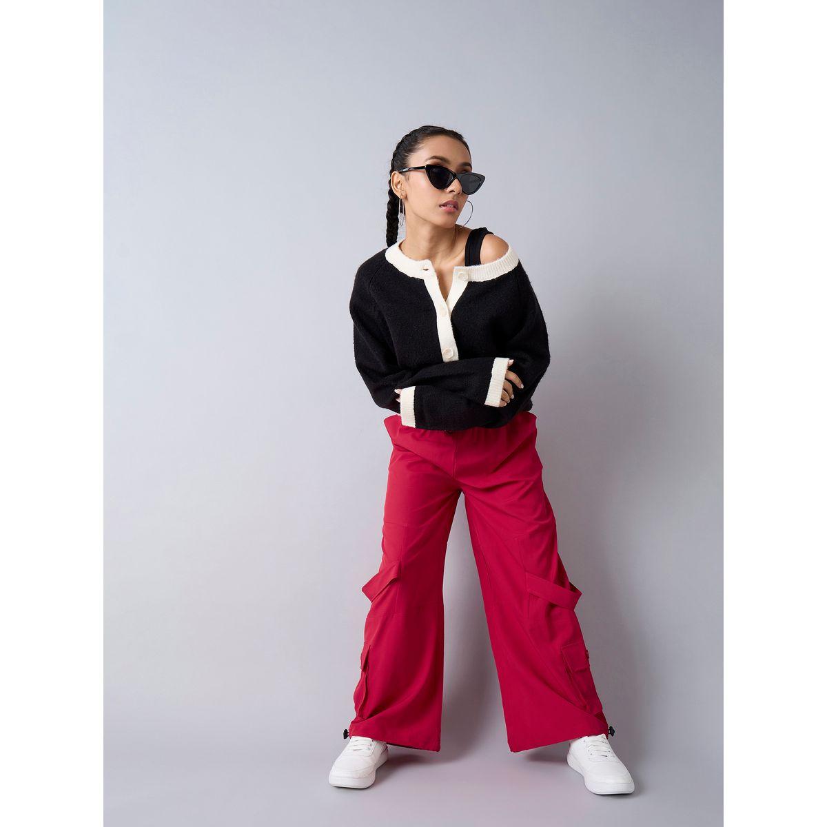 بنطال سادة بقصة باراشوت ونمط كارجو نوه-فوه × ستايلي-girls-clothing-bottoms-trousers-image-2