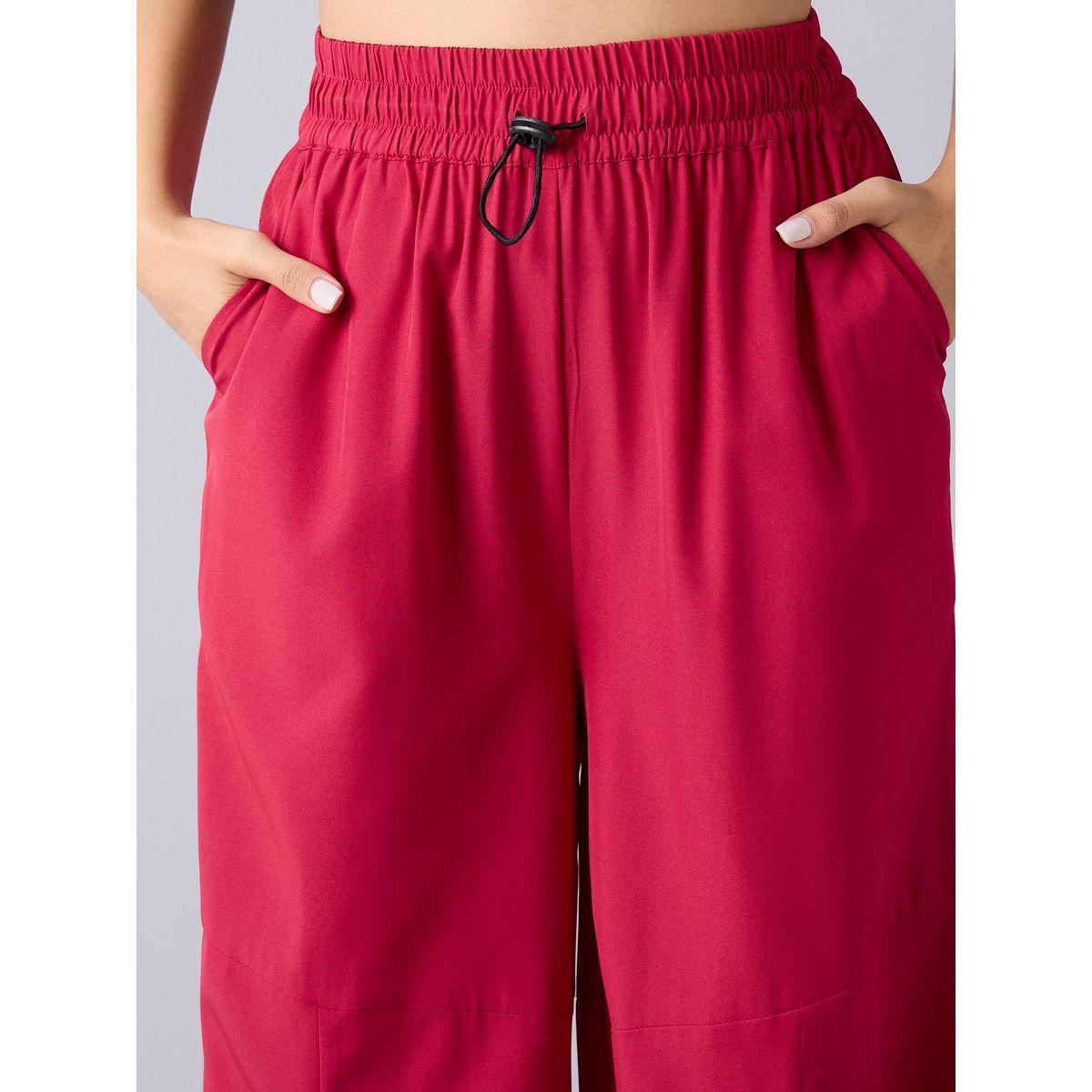 Noh-Voh X Styli  Solid Cargo Parachute Pants-girls-clothing-bottoms-trousers-image-4