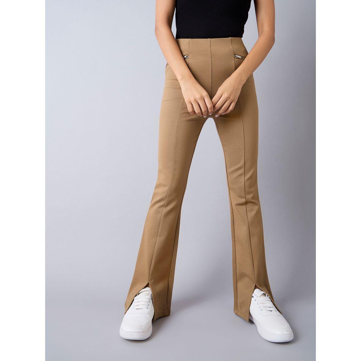 Noh-Voh X Styli  Front Slit Flared Pants with Zipper Detail-girls-clothing-bottoms-trousers-image-6