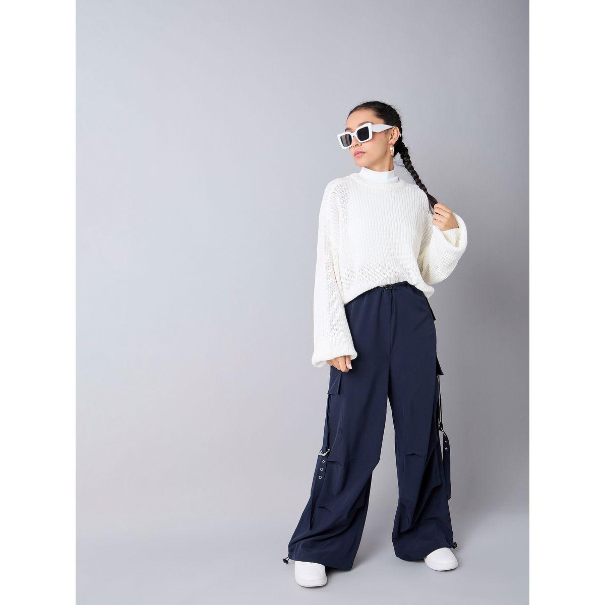 بنطال سادة بقصة باراشوت ونمط كارجو نوه-فوه × ستايلي-girls-clothing-bottoms-trousers-image-2