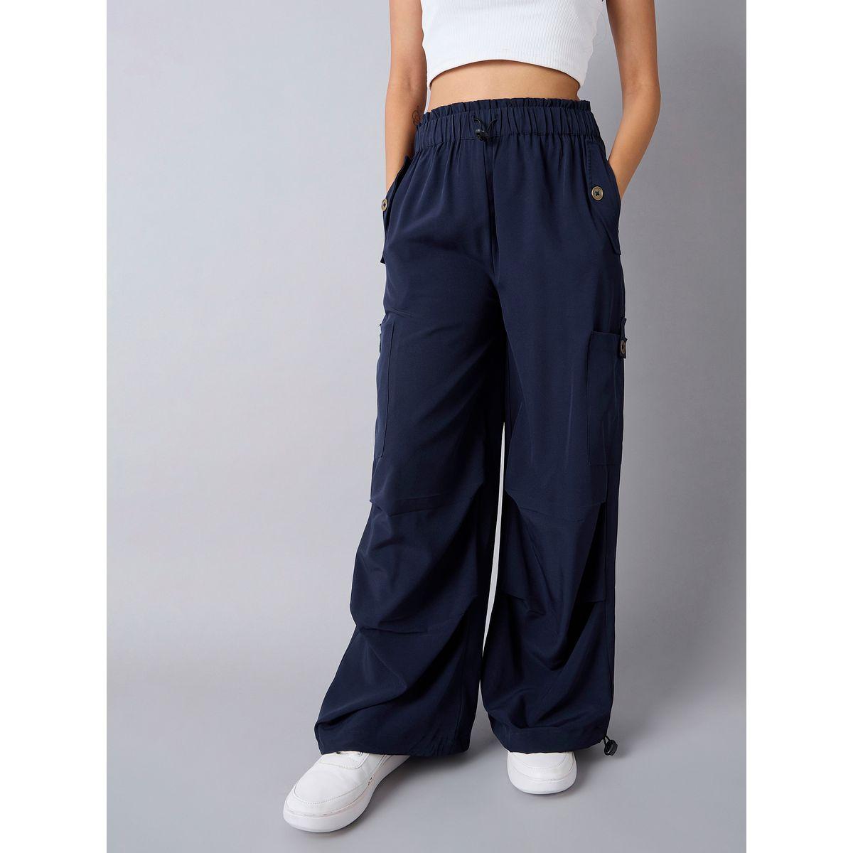Noh-Voh X Styli  Solid Drawcord Hem Parachute Cargos-girls-clothing-bottoms-trousers-image-3