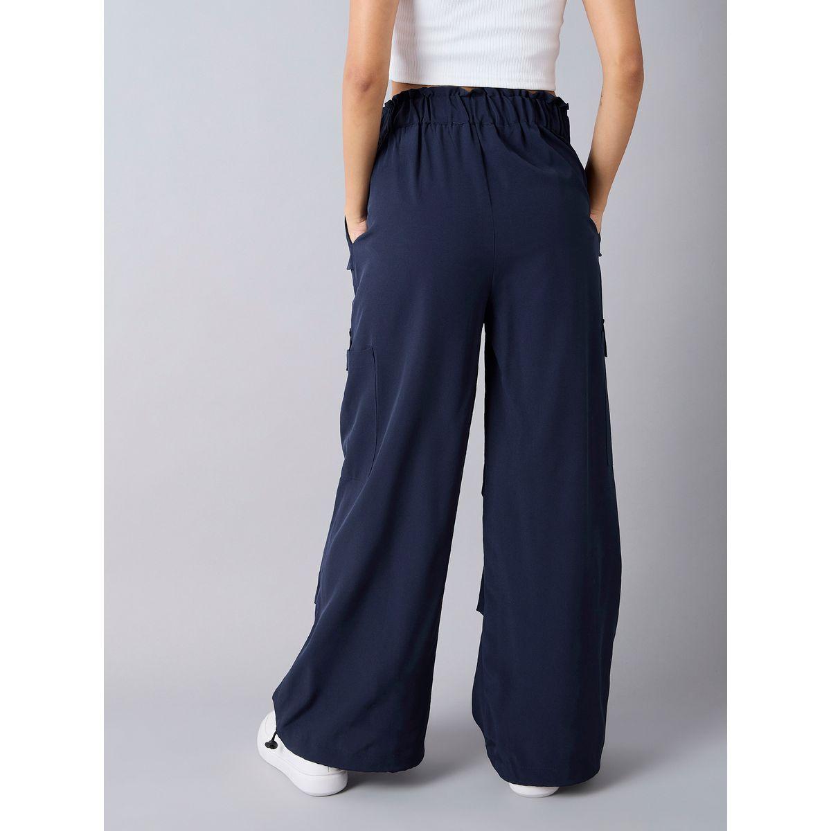 Noh-Voh X Styli  Solid Drawcord Hem Parachute Cargos-girls-clothing-bottoms-trousers-image-6