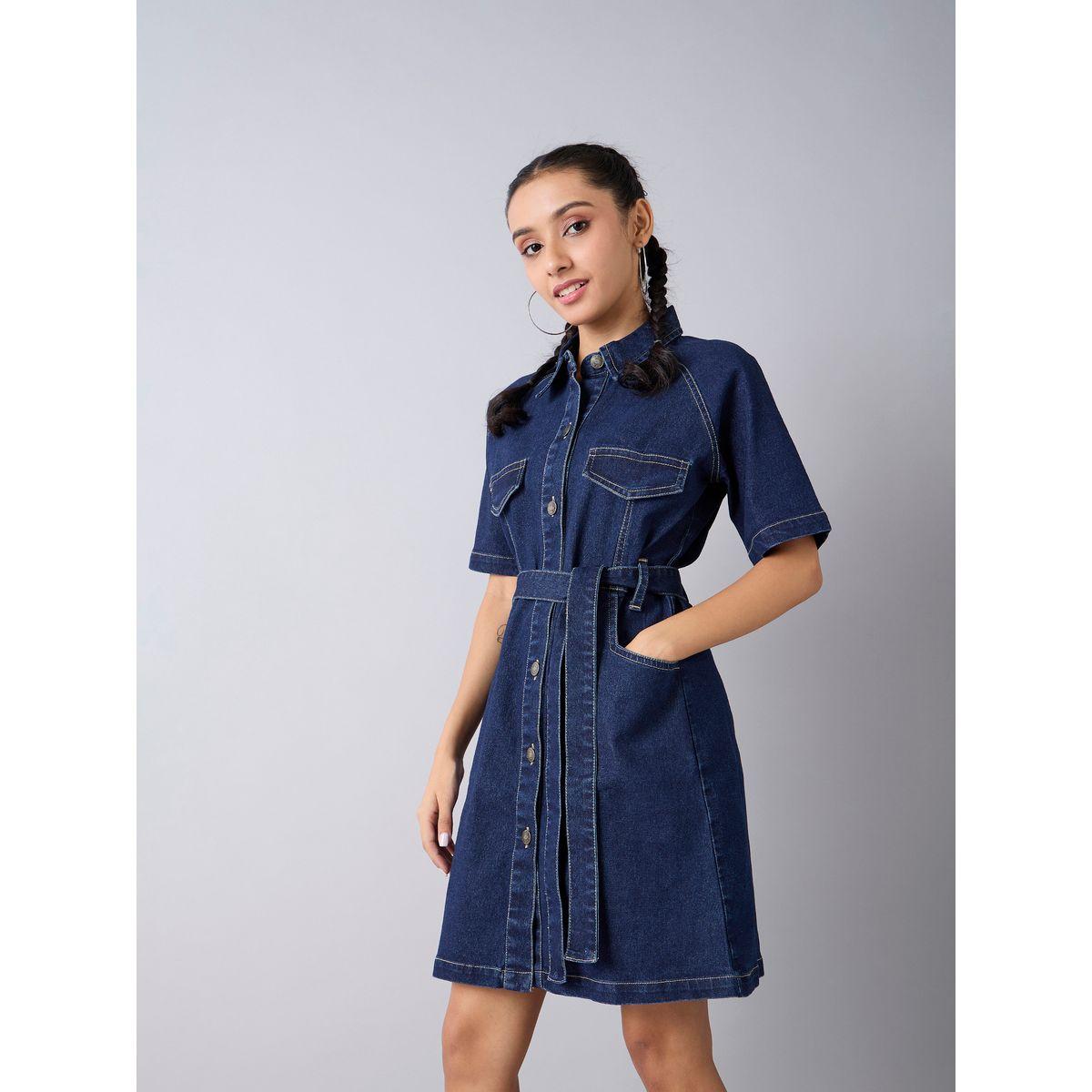 فستان دنيم بتفاصيل مشطوفة ورباط خصر نوه-فوه × ستايلي-girls-clothing-dressesandjumpsuits-image-3