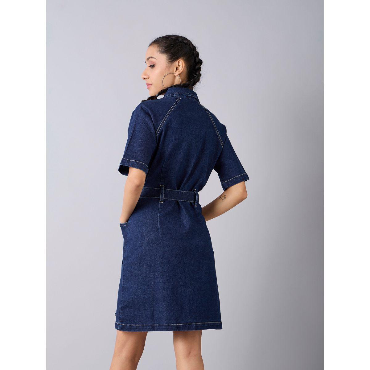 فستان دنيم بتفاصيل مشطوفة ورباط خصر نوه-فوه × ستايلي-girls-clothing-dressesandjumpsuits-image-5