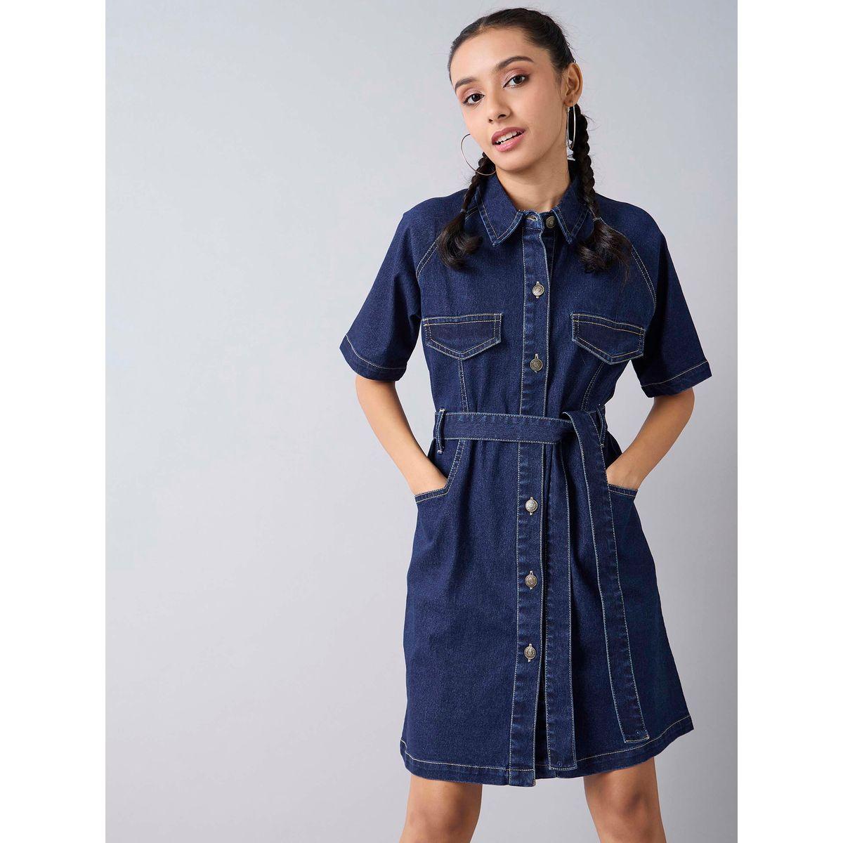 فستان دنيم بتفاصيل مشطوفة ورباط خصر نوه-فوه × ستايلي-girls-clothing-dressesandjumpsuits-image-6