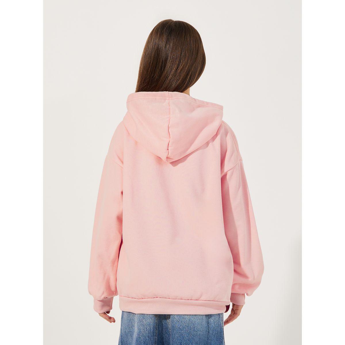Styli Slogan Print Longline Hoodie-girls-clothing-jumpersandcardigans-image-4