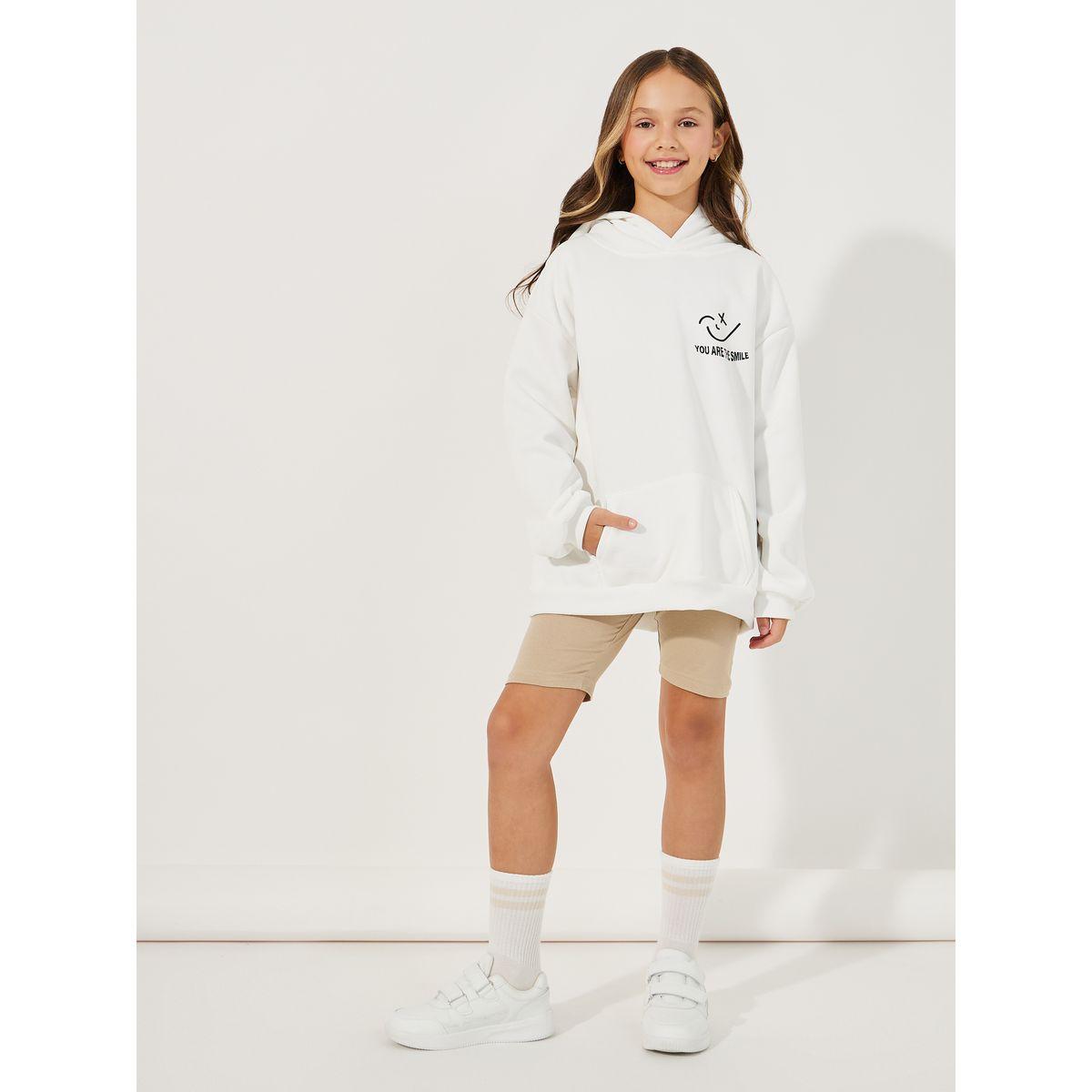 Styli Slogan Print Thermal Lined Oversized Hoodie-girls-clothing-jumpersandcardigans-image-2