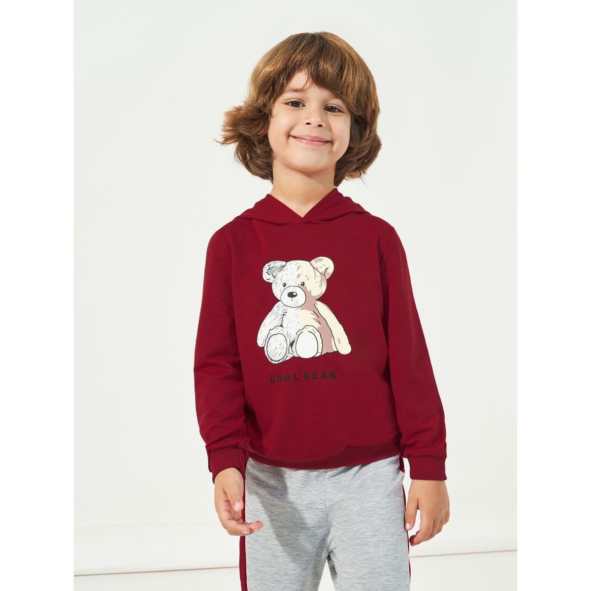 Styli Bear Graphic Print Hoodie & Joggers Set-boys-clothing-setsandcoords-image-2