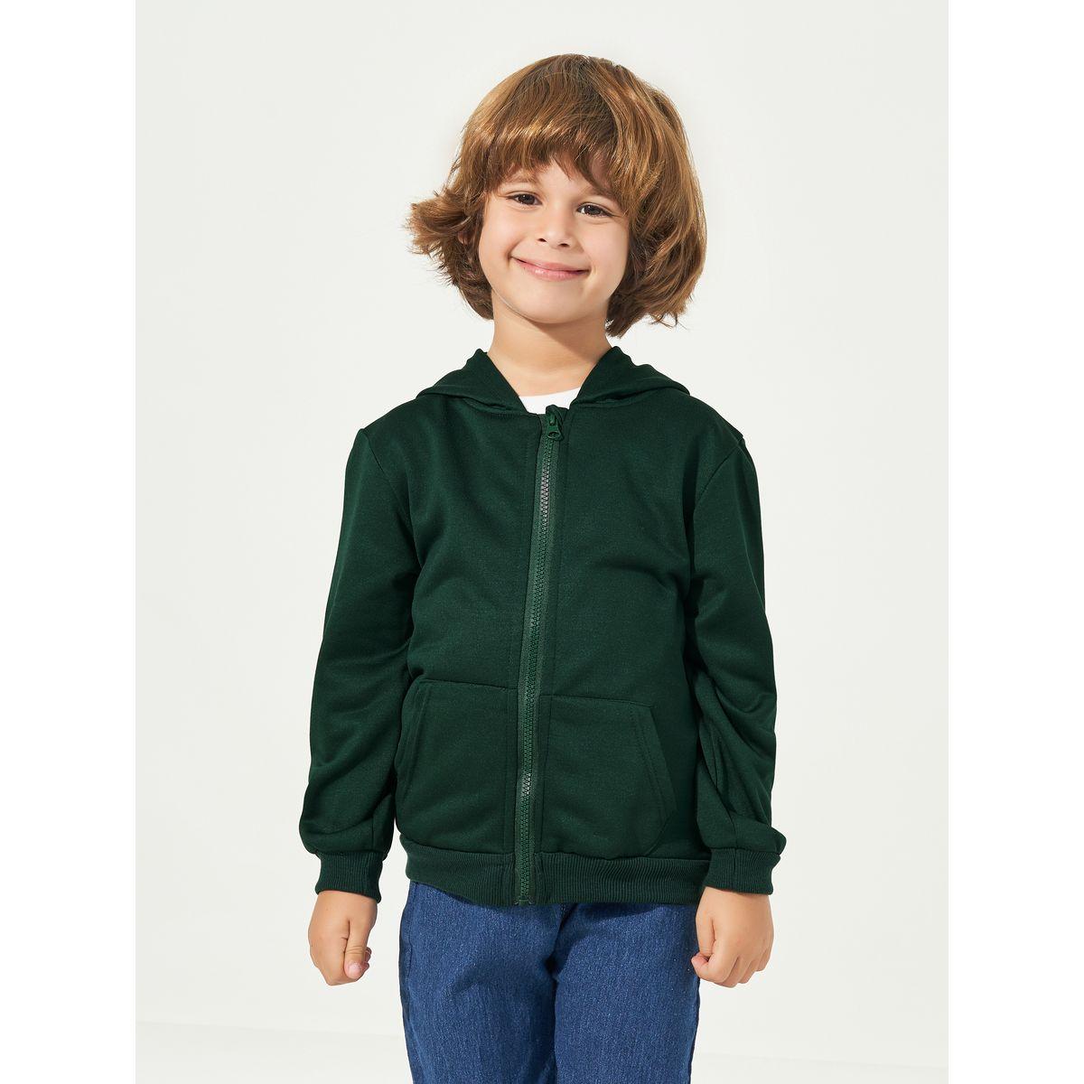 Styli Solid Pocket Front Zip Through Hoodie-boys-clothing-sweatshirts-image-1