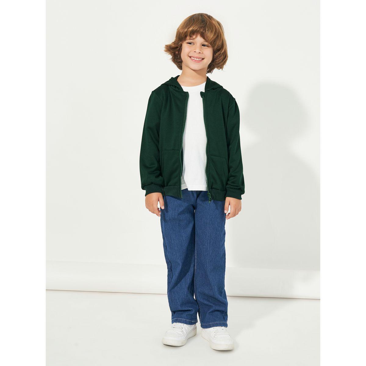 Styli Solid Pocket Front Zip Through Hoodie-boys-clothing-sweatshirts-image-2