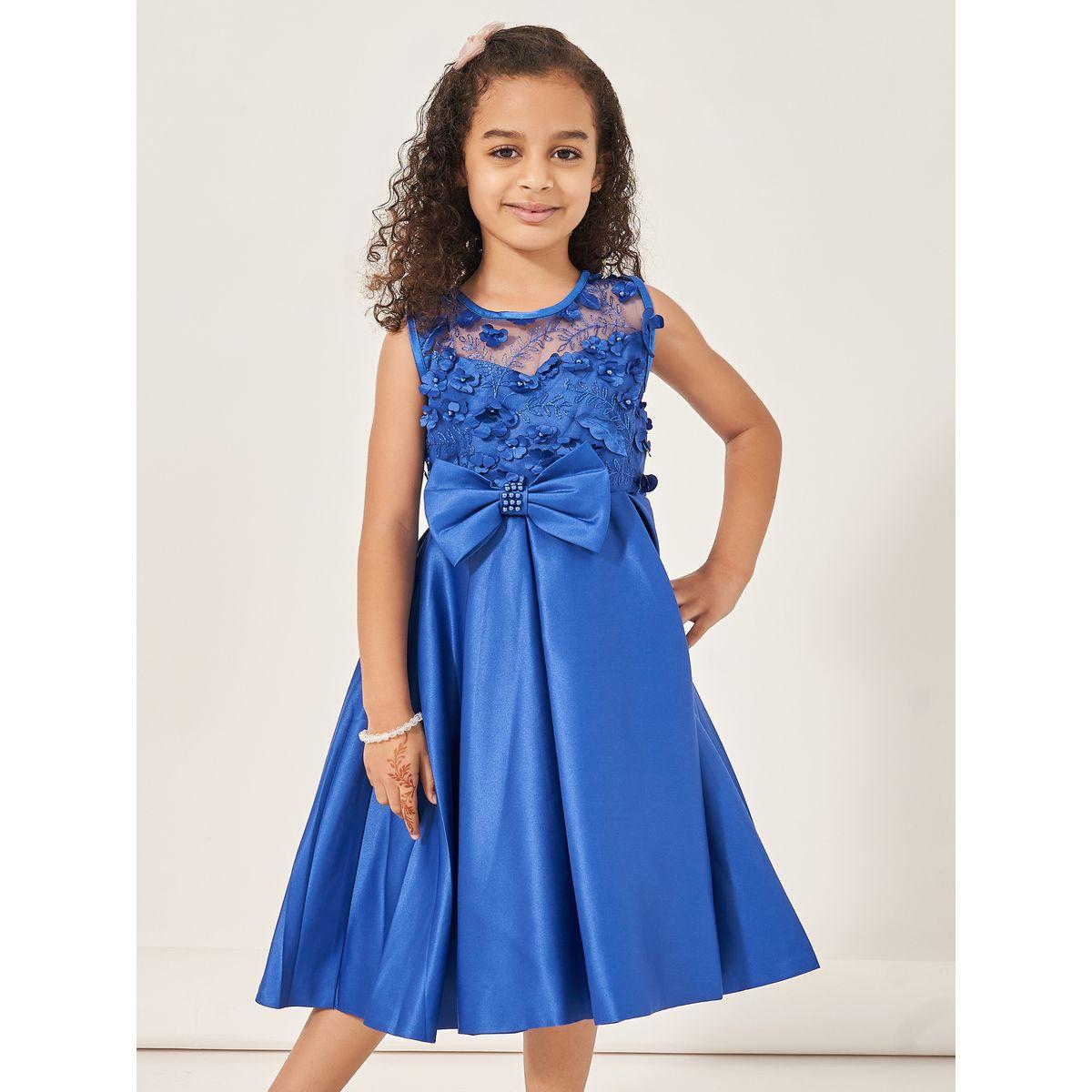 فستان ساتان بتفاصيل دانتيل وربطة فيونكة-girls-clothing-dressesandjumpsuits-image-2