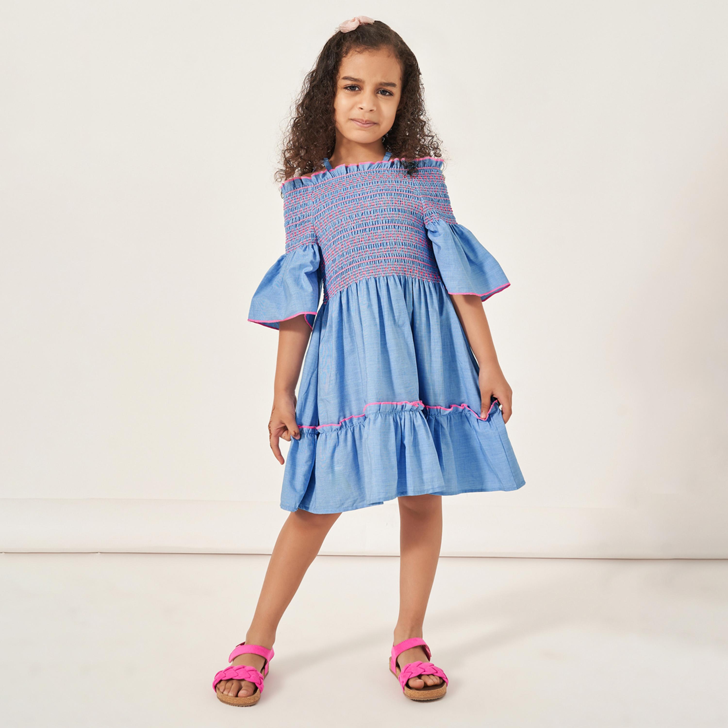ستايلي - فستان طبقات متعددة بطول الركبة-girls-clothing-dressesandjumpsuits-image-1