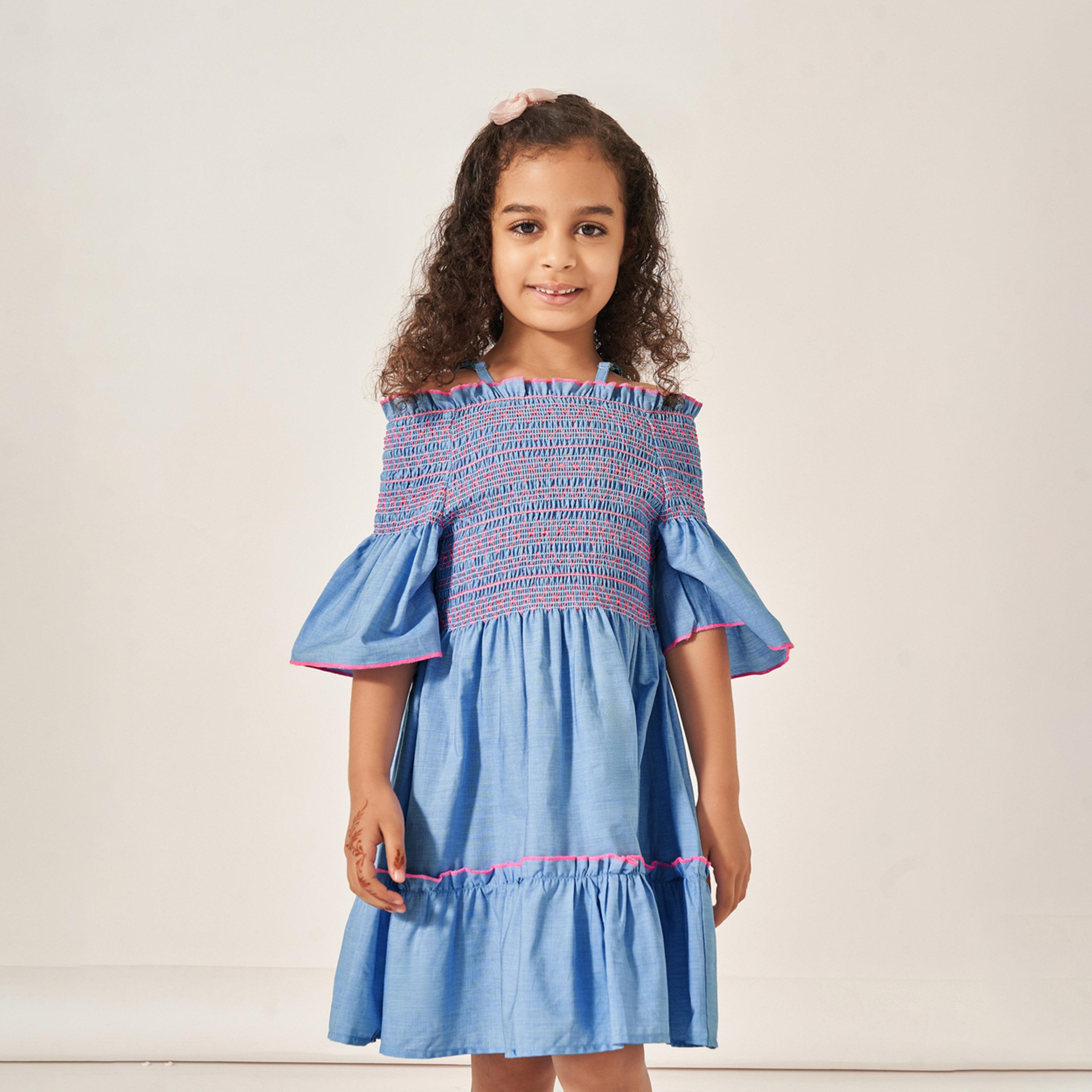 ستايلي - فستان طبقات متعددة بطول الركبة-girls-clothing-dressesandjumpsuits-image-2