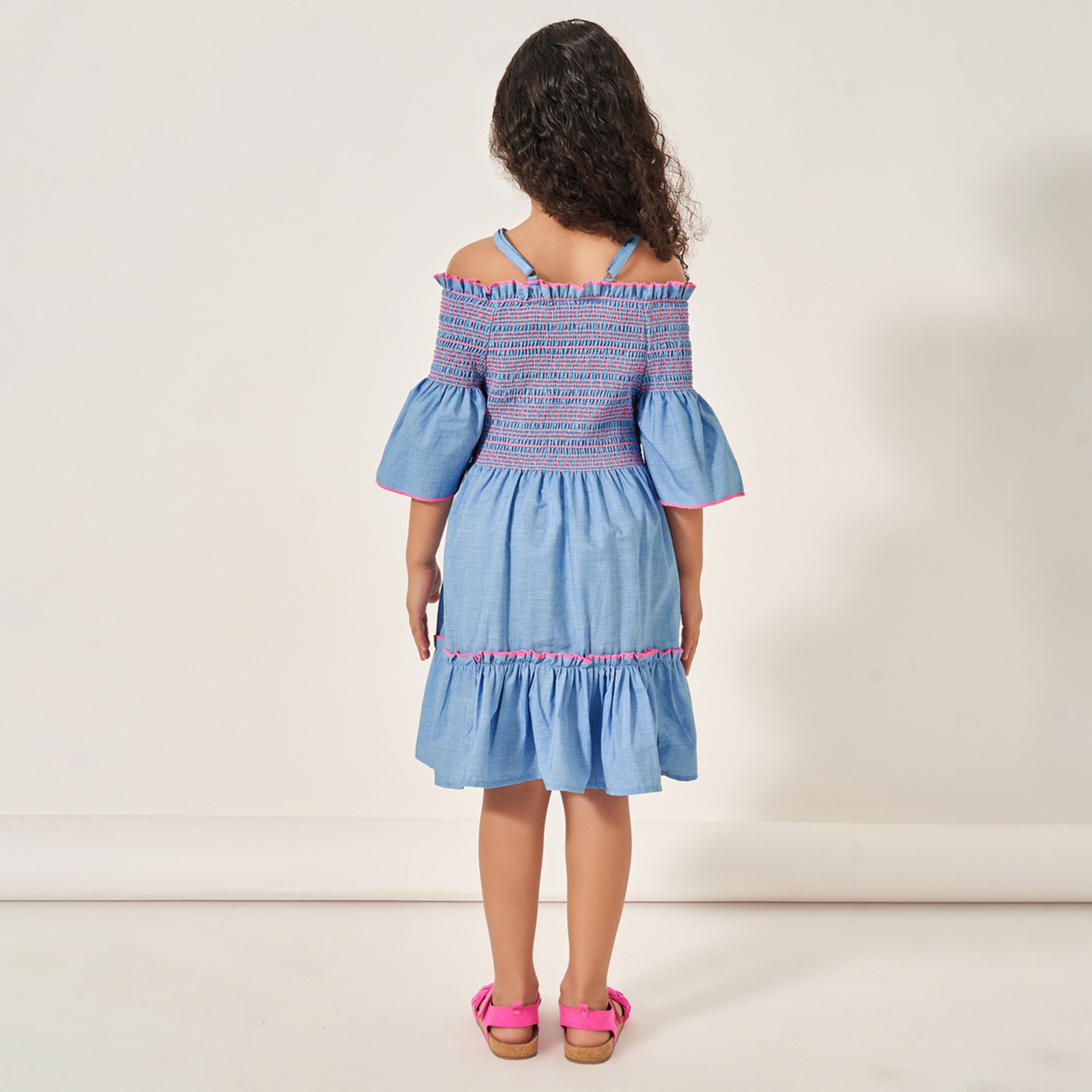 ستايلي - فستان طبقات متعددة بطول الركبة-girls-clothing-dressesandjumpsuits-image-4