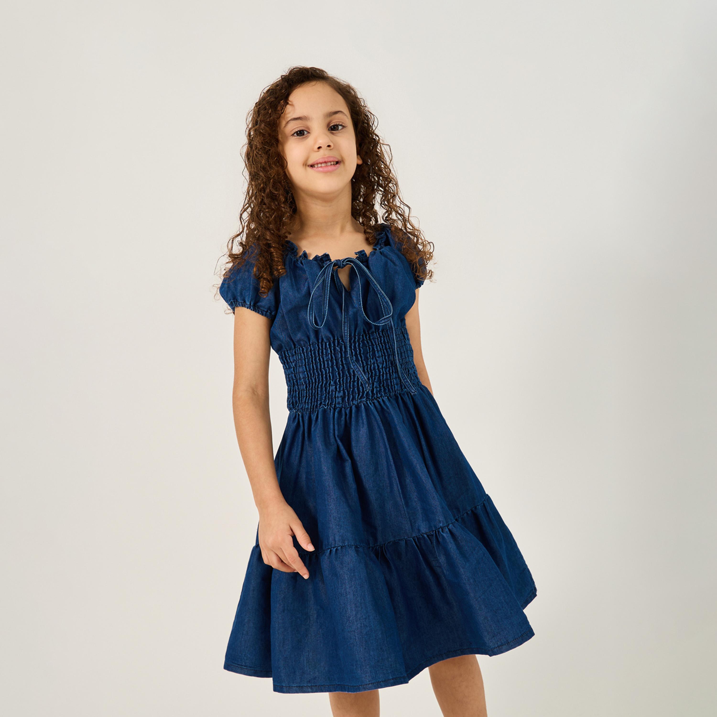 ستايلي - فستان جينز بخصر مطاطي-girls-clothing-dressesandjumpsuits-image-2