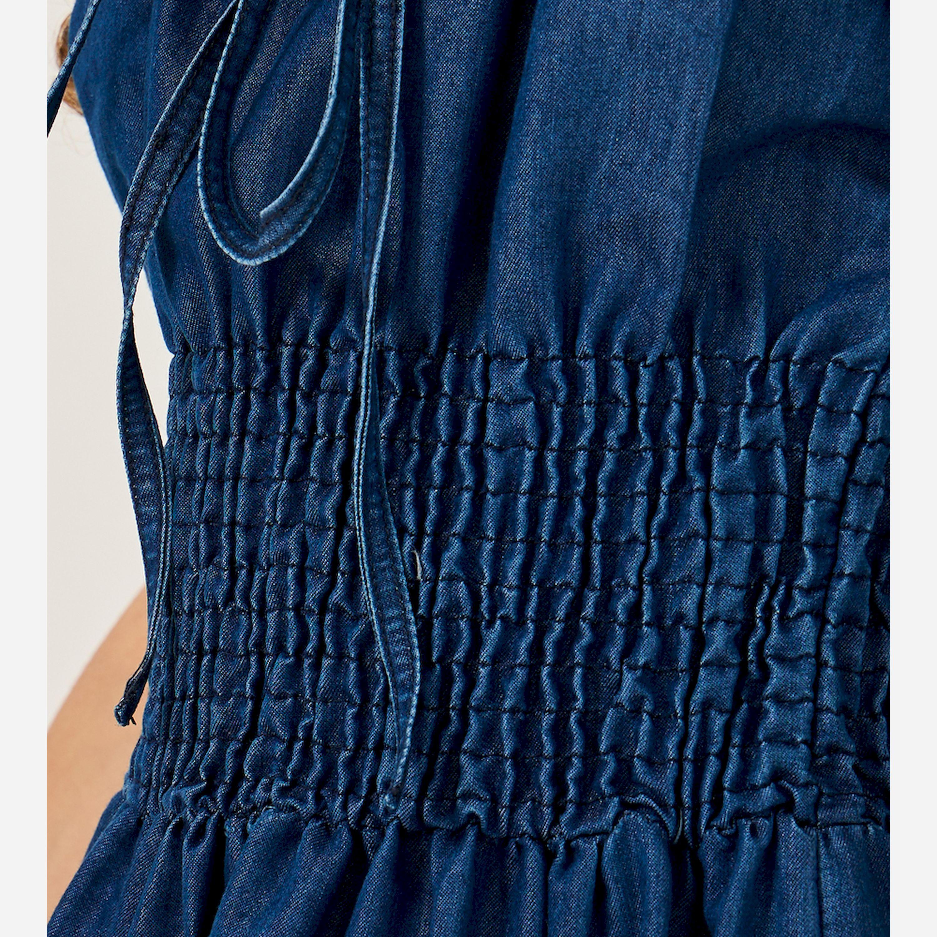 Styli Denim Dress With Elasticed Waist-girls-clothing-dressesandjumpsuits-image-3
