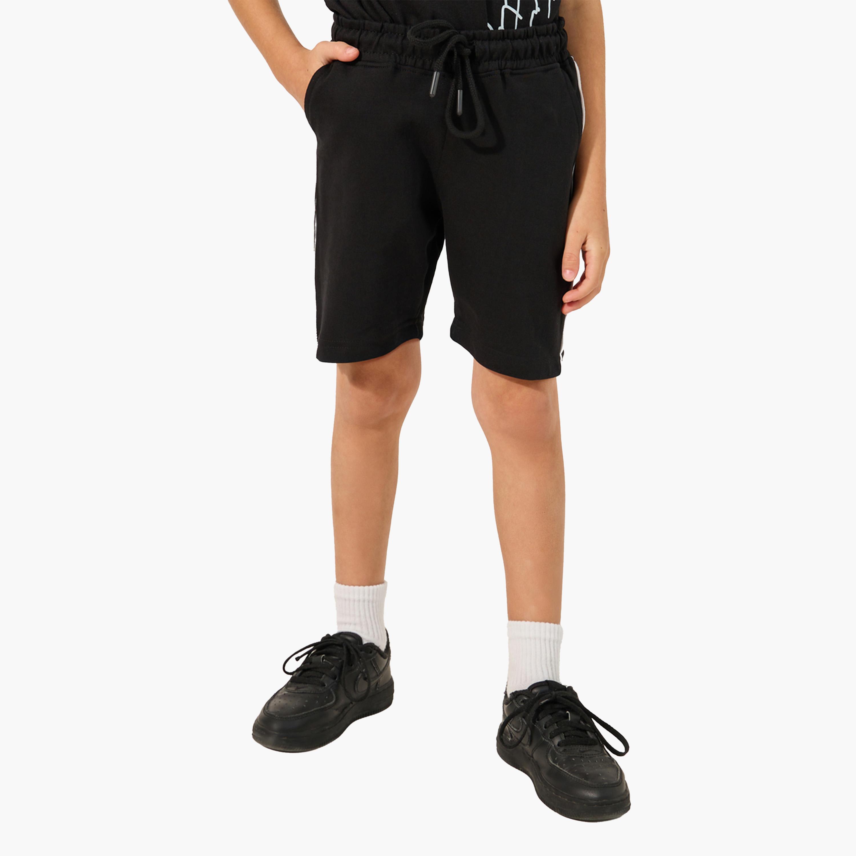 Styli Placement Print T-Shirt and Shorts Co-Ords-boys-clothing-setsandcoords-image-4